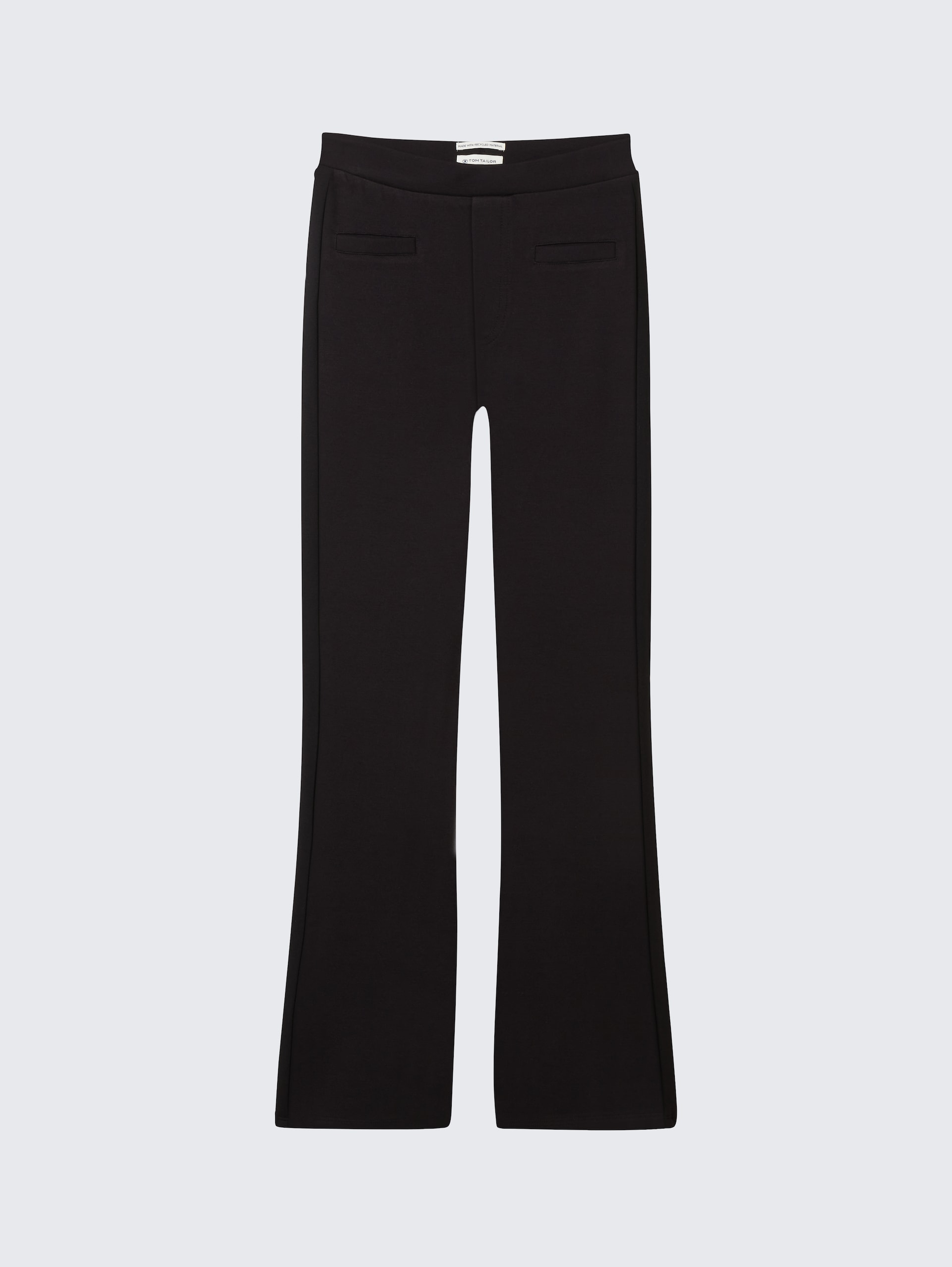 Flared Leggings mit elastischem Bund - deep black