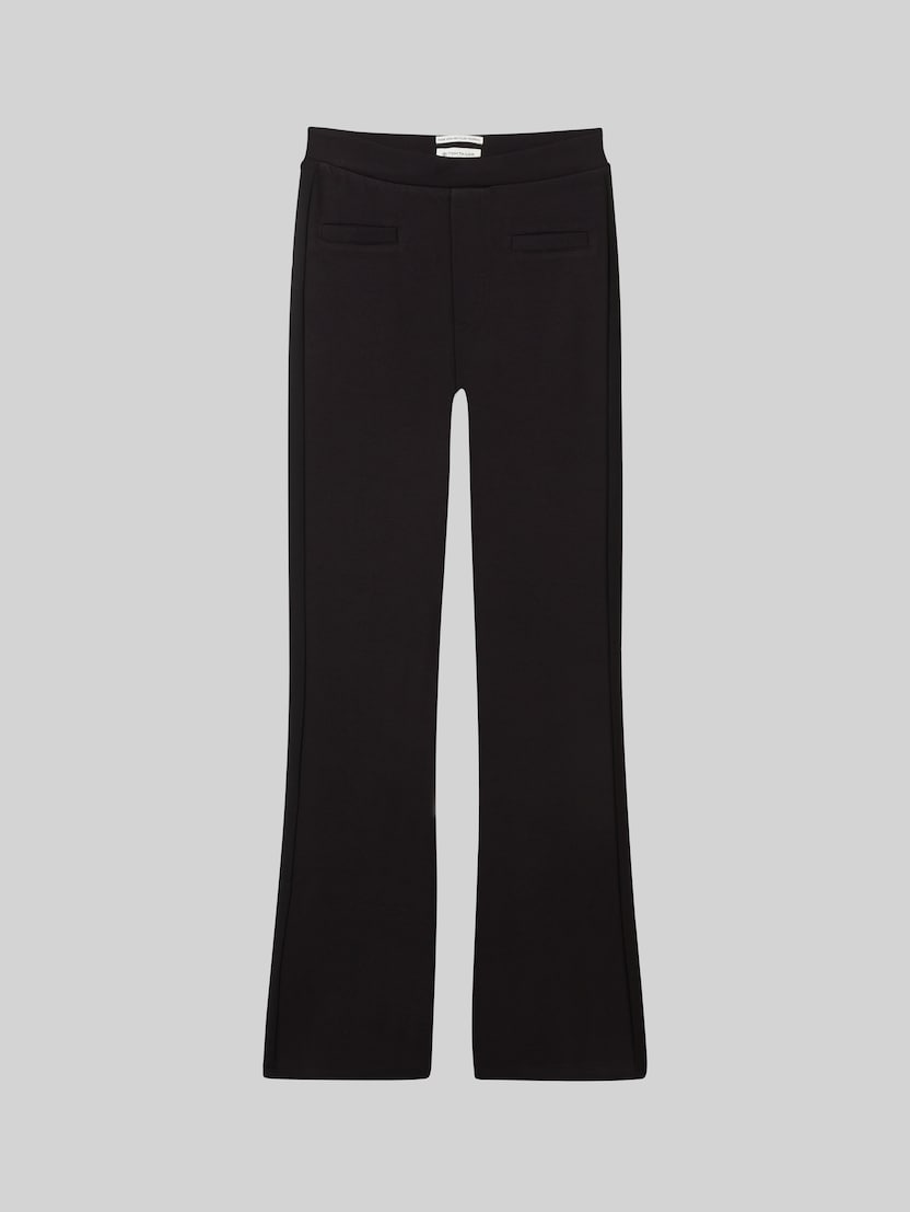 Leggings évasés à taille élastiquée par Teen Girls, deep black