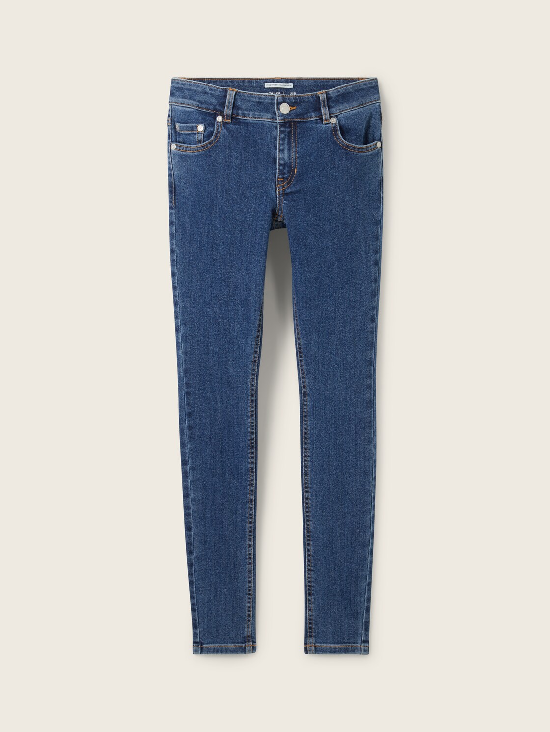 Lissie Skinny Jeans - Used Mid Stone Blue Denim - Vorder-Produkt-Ansicht