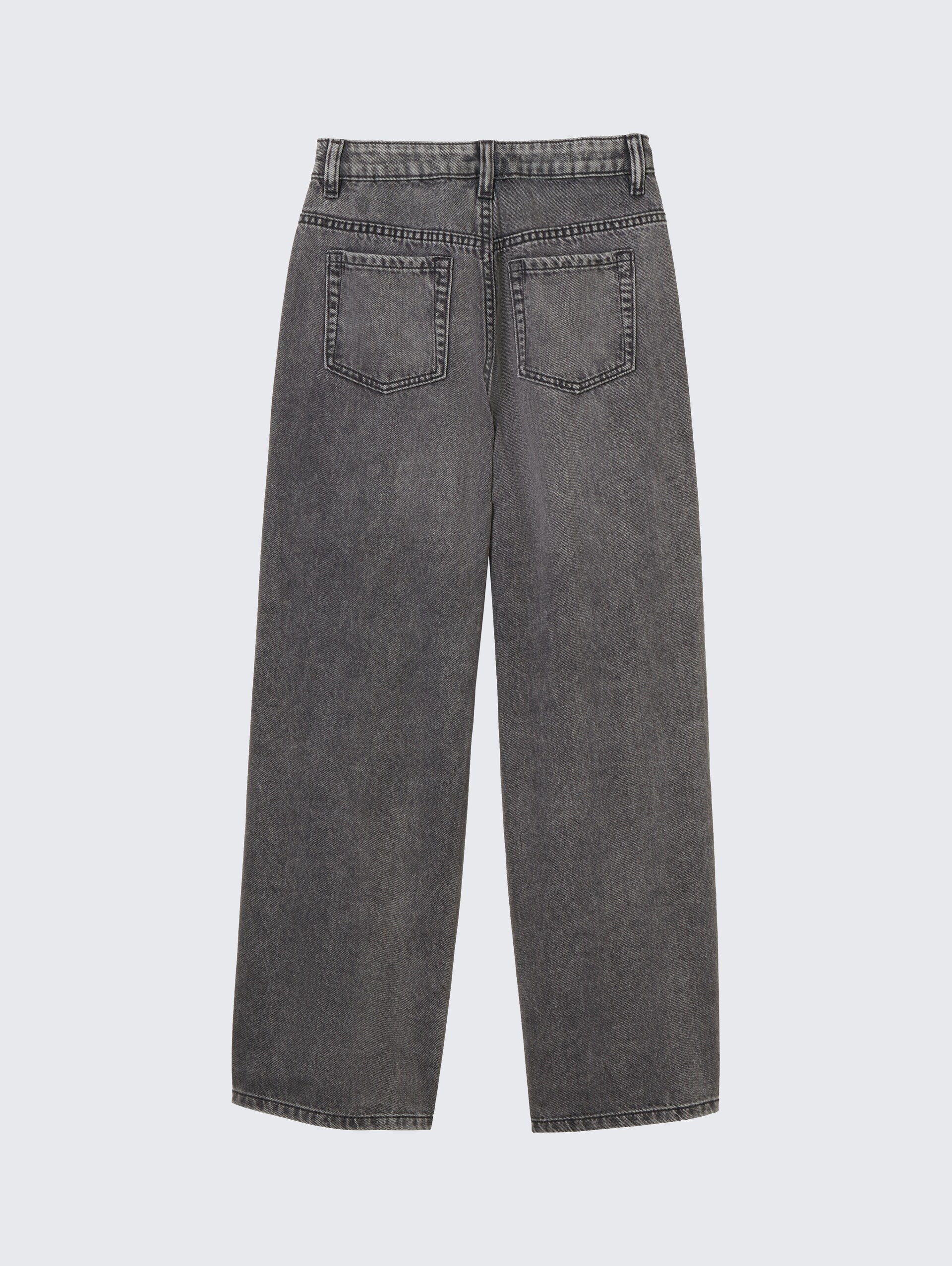 Wide Leg Jeans - used mid stone grey denim