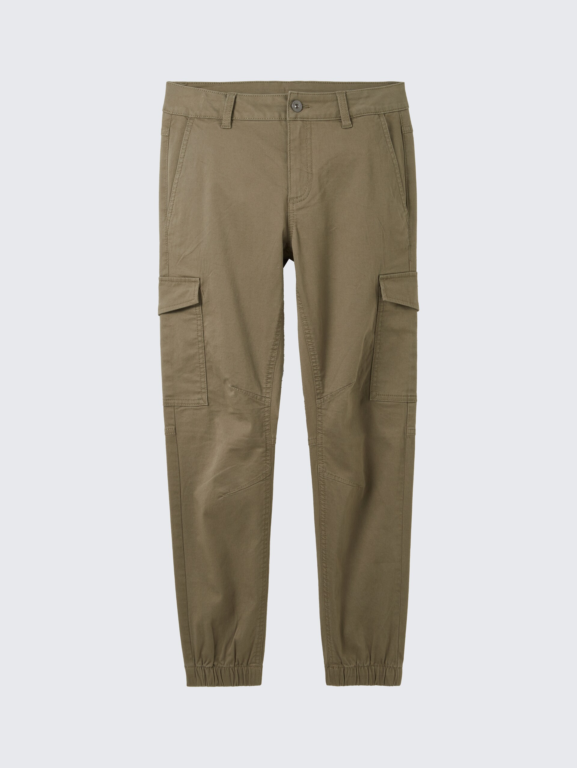 Cargo Hose mit aufgesetzten Taschen - Dusty Olive Green - Vorder-Produkt-Ansicht