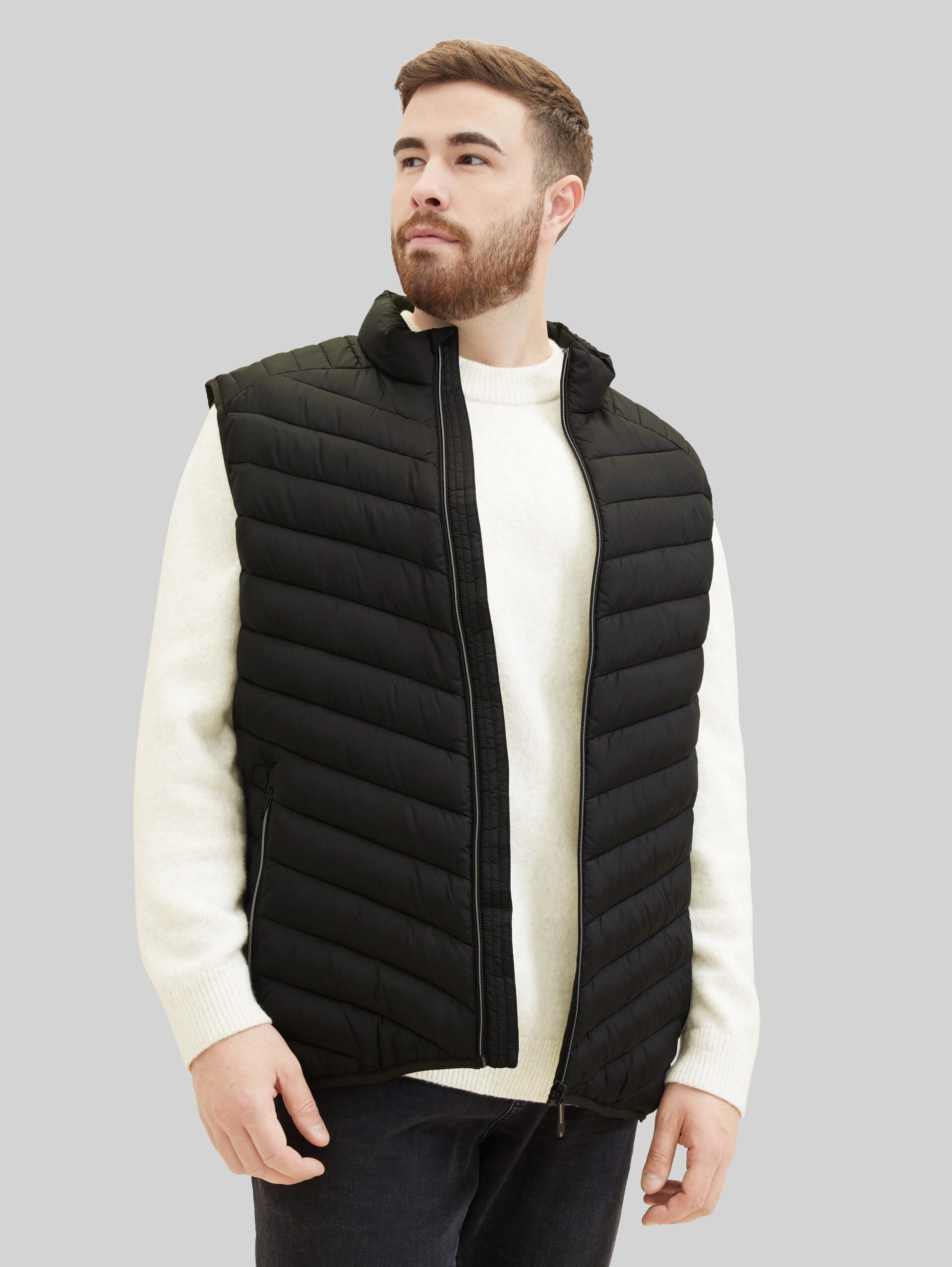 Plus Size - Lightweight Weste - Black