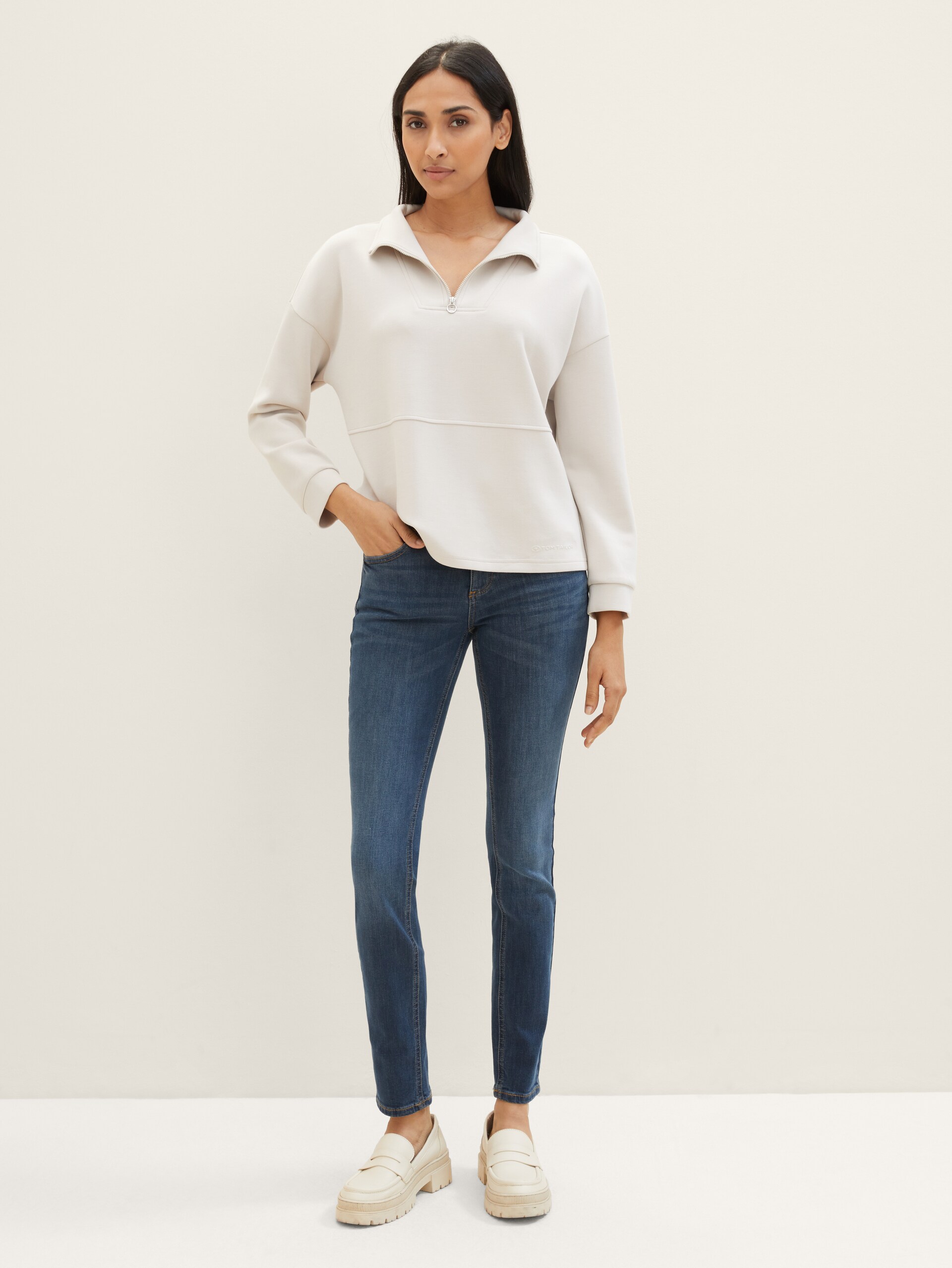 TTALEXA SLIM Jeans - mid stone wash denim - Model-Vorderansicht
