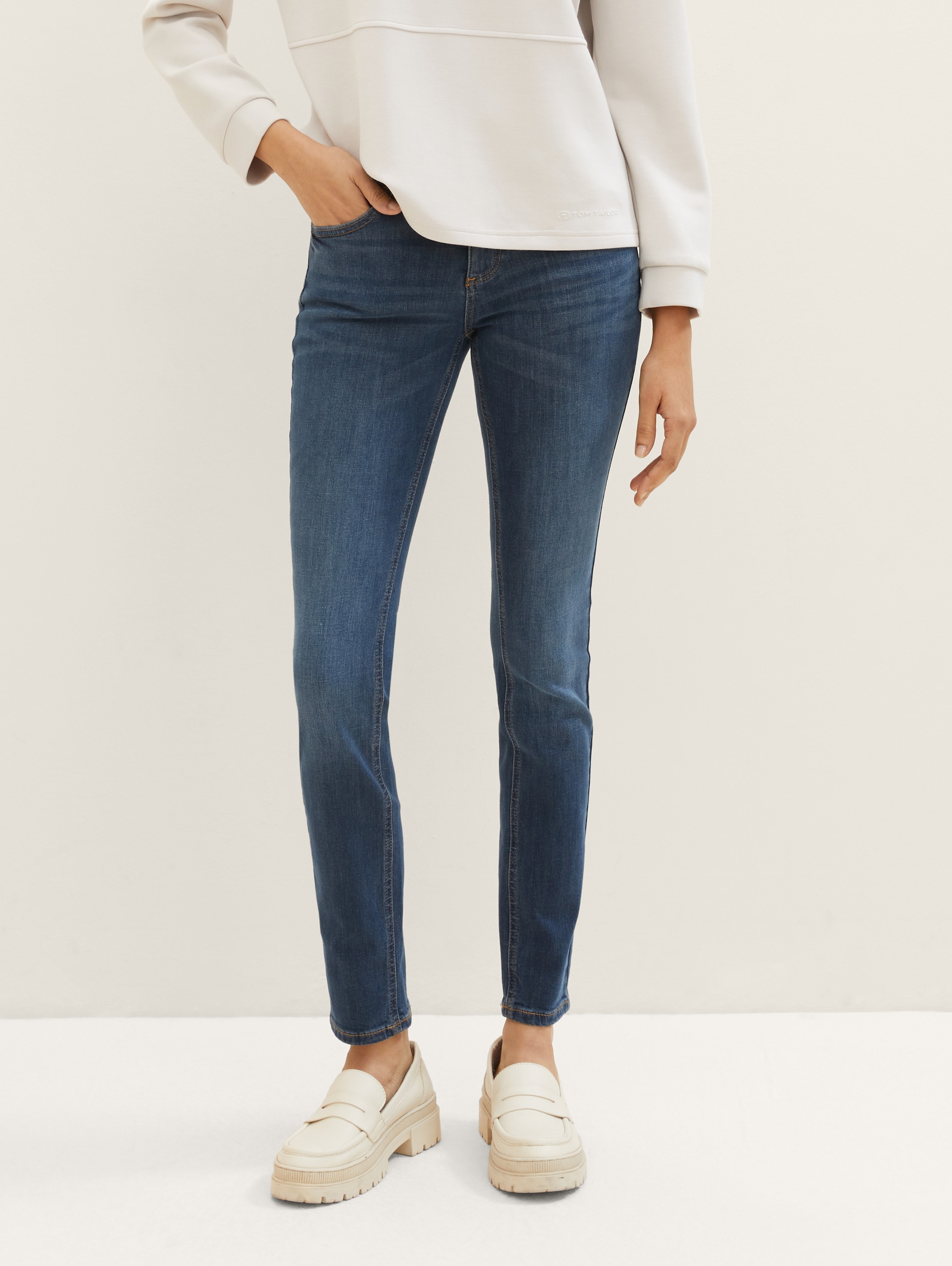 TTALEXA SLIM Jeans - mid stone wash denim - Ausschnitt Model-Vorderansicht