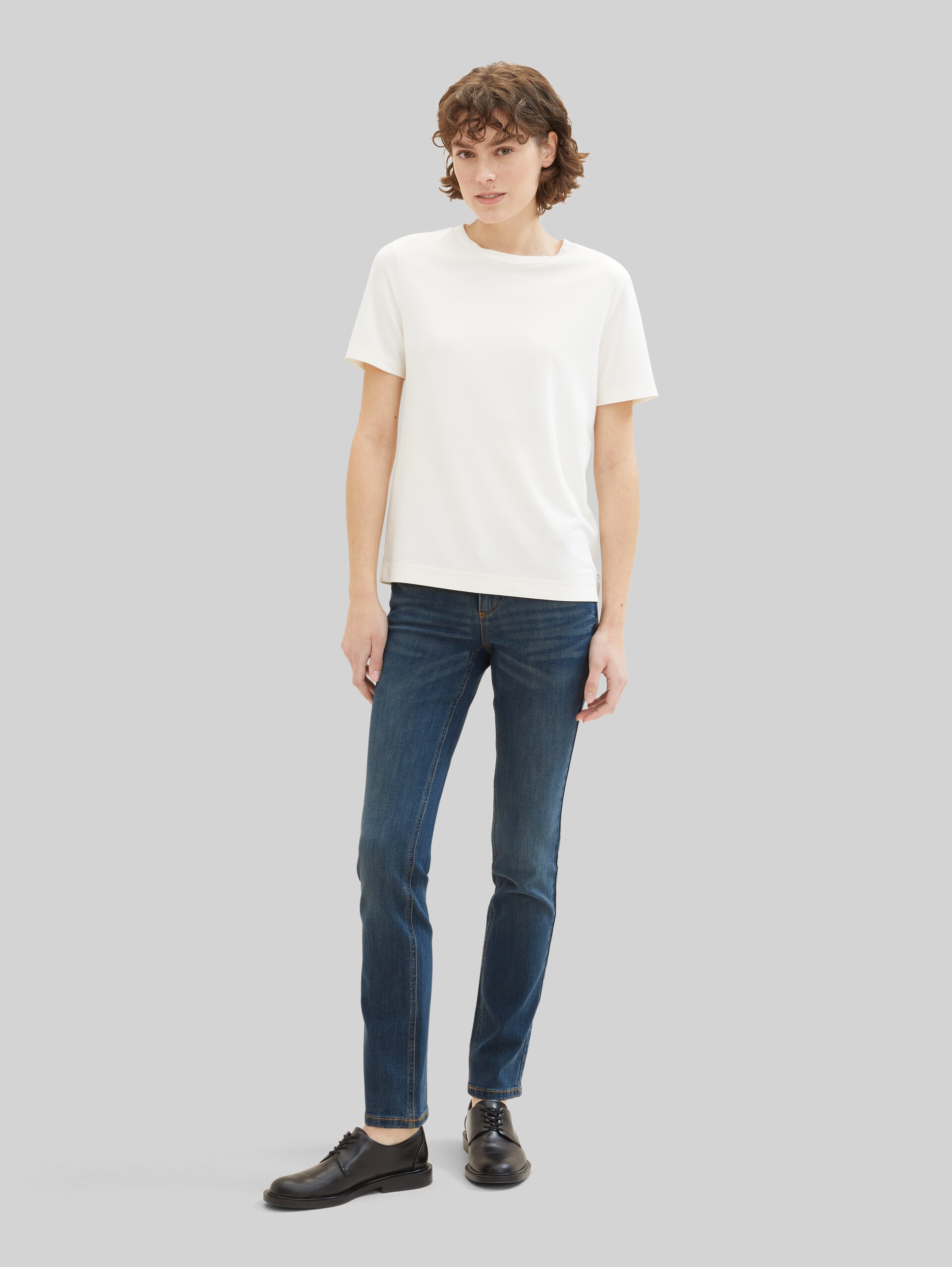 TTALEXA STRAIGHT Jeans - mid stone wash denim - Model front view