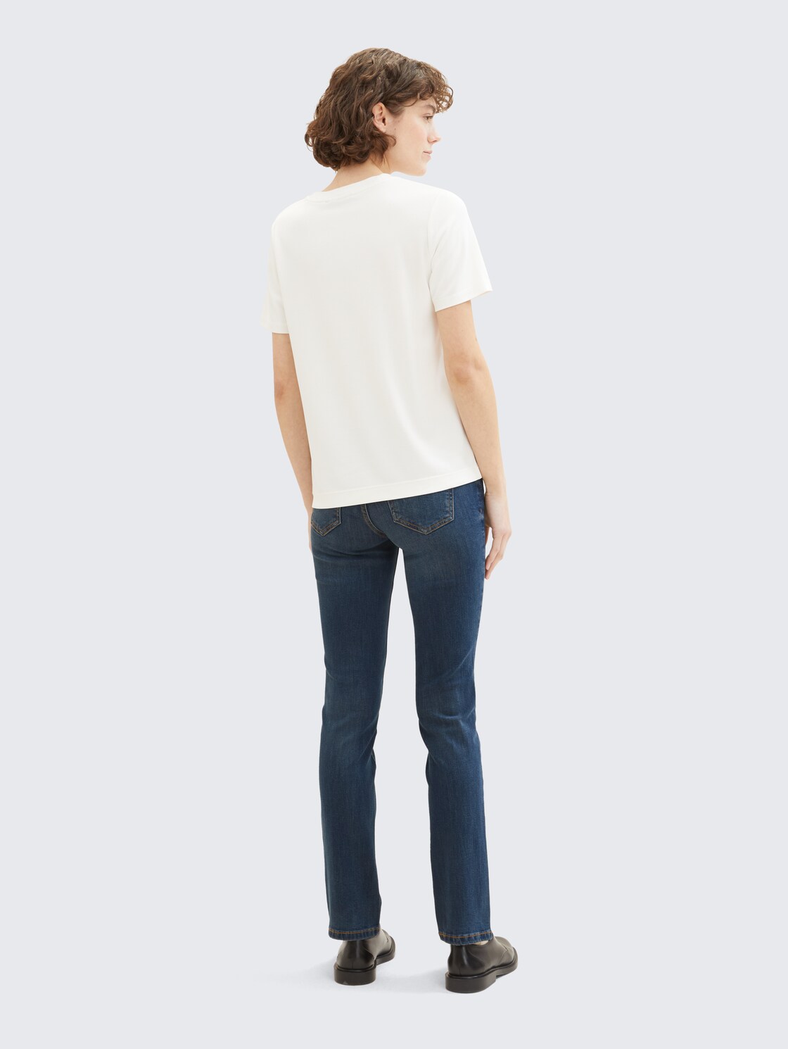 TTALEXA STRAIGHT Jeans - mid stone wash denim - Auschnitt Model-Rückansicht