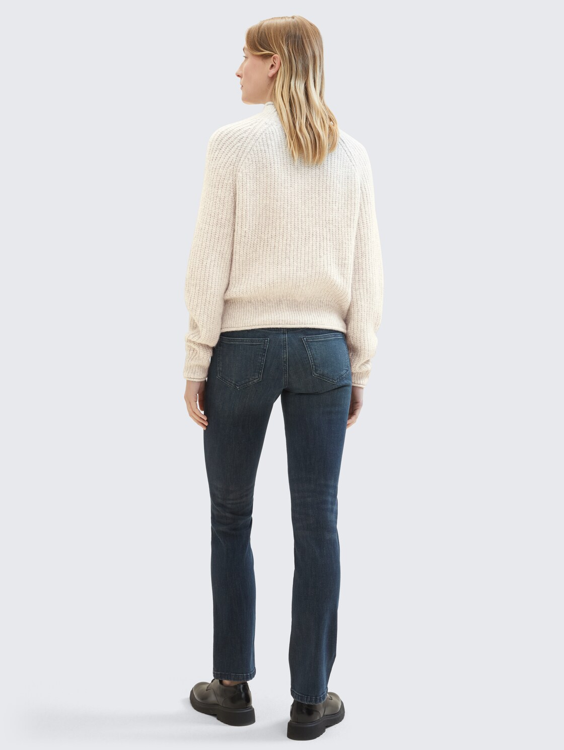 TTALEXA STRAIGHT Jeans - dark stone wash denim - Auschnitt Model-Rückansicht