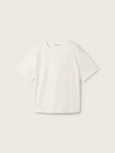 T-shirt Boxy Fit en coton - Gardenia White - Vue de face du produit