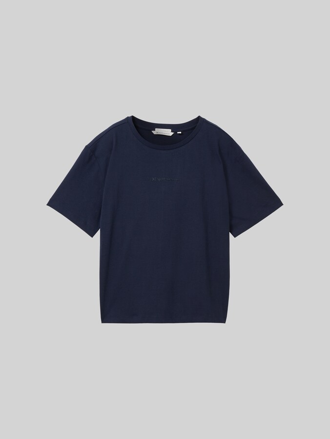 T-shirt ample en coton par Denim Female, sky captain blue