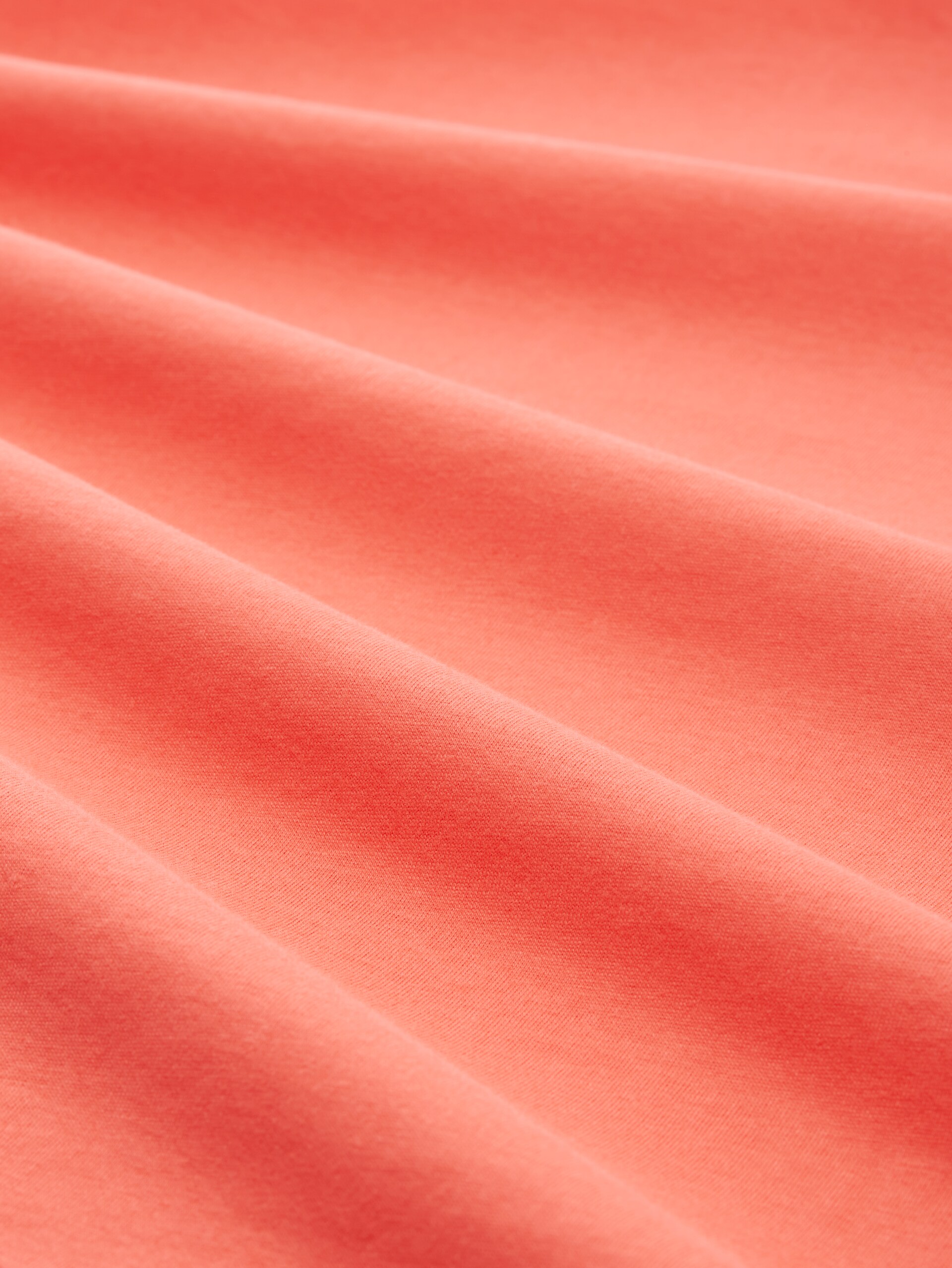 T-shirt Boxy Fit en coton - Plain Red - Vue de la matière