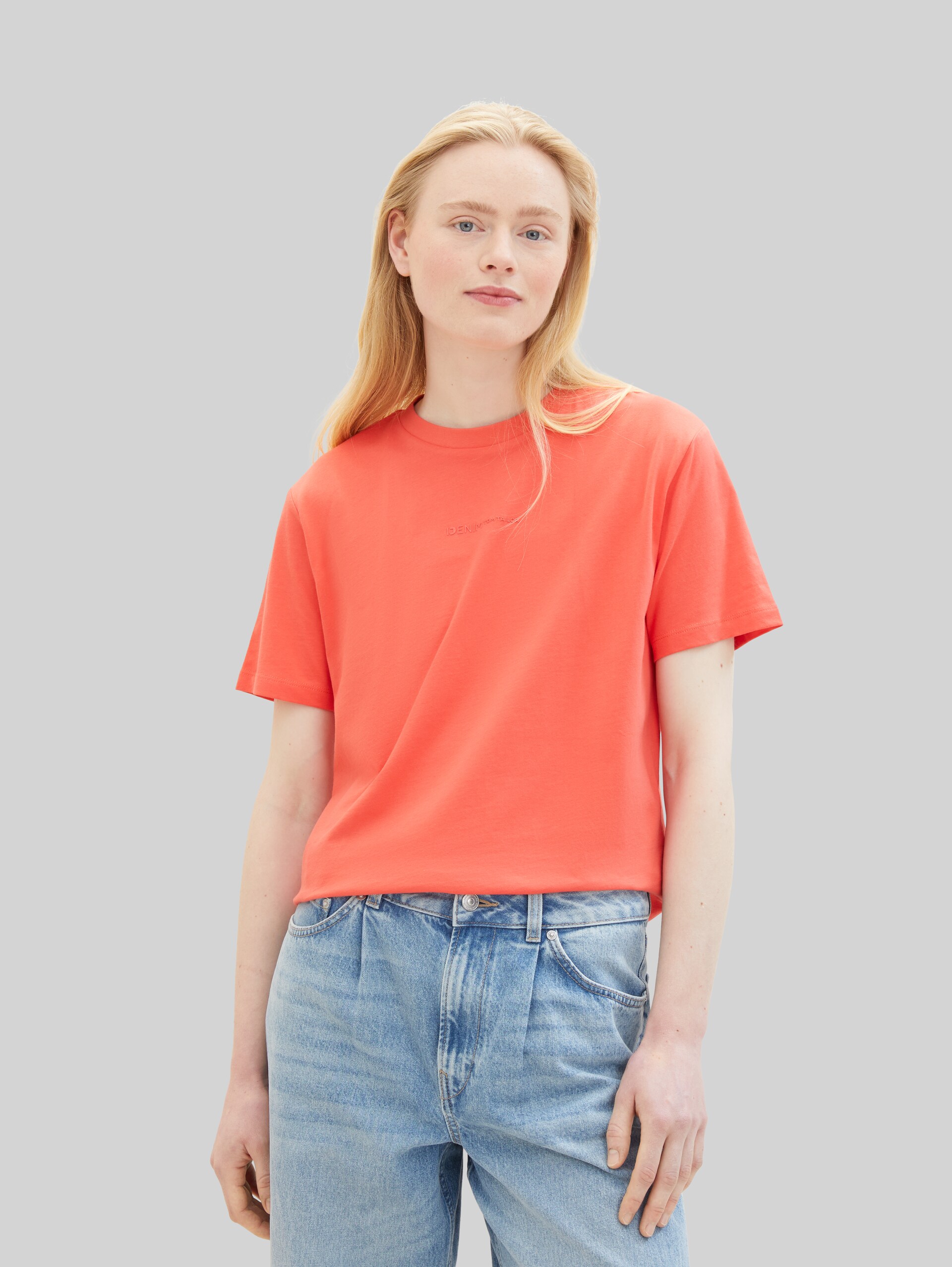 T-shirt Boxy Fit en coton - Plain Red