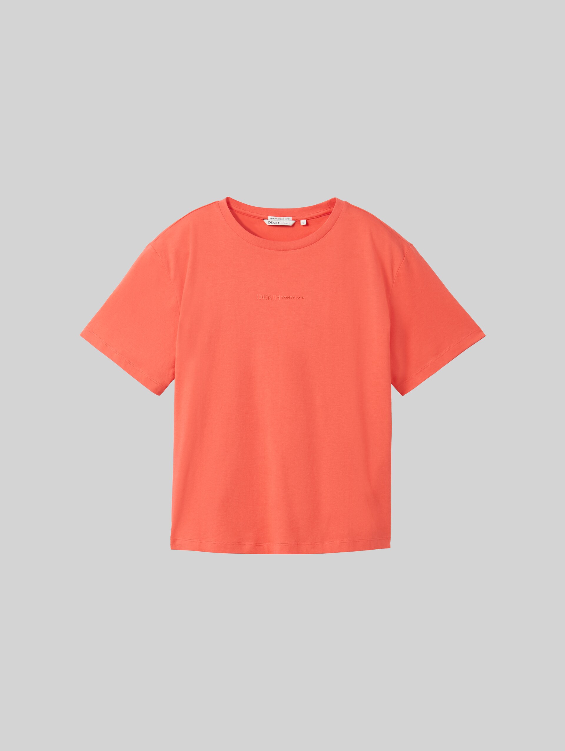 T-shirt Boxy Fit en coton - Plain Red - Vue de face du produit