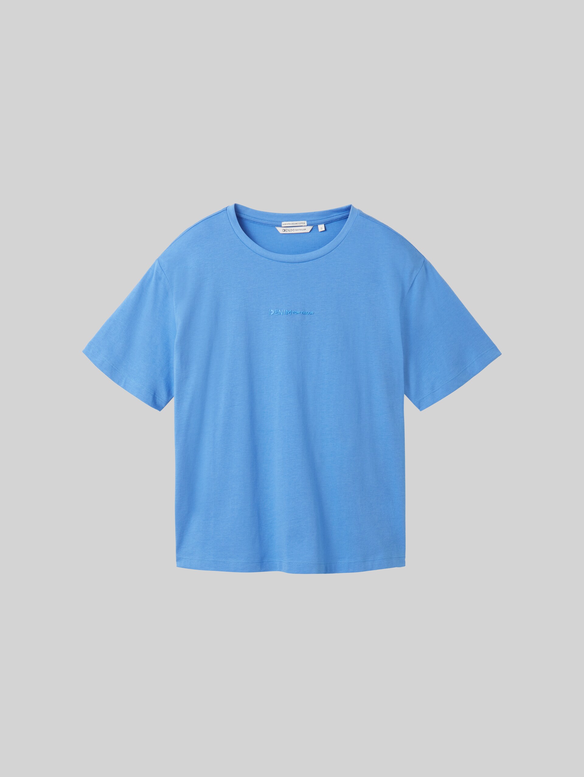 T-shirt Boxy Fit en coton - sicilian blue - Vue de face du produit