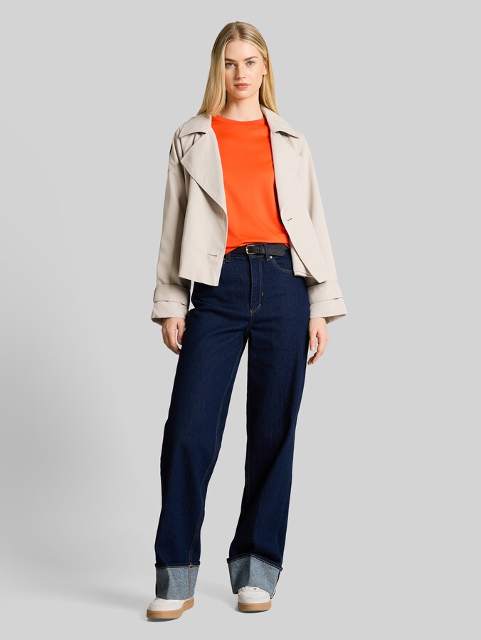 Loose Fit T-Shirt von Denim Female, Fiery Orange