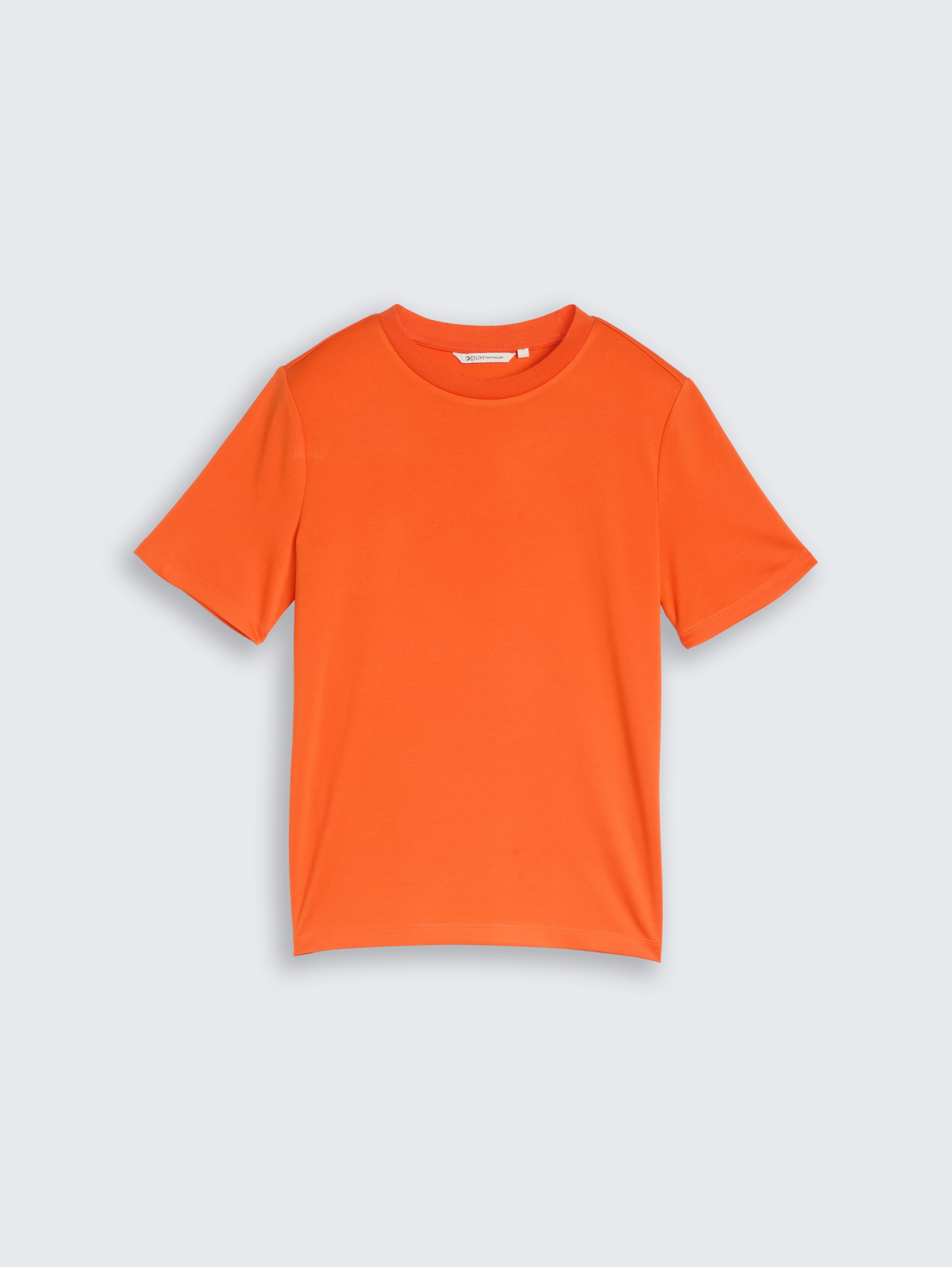 T-shirt met losse pasvorm door Denim Female, Fiery Orange