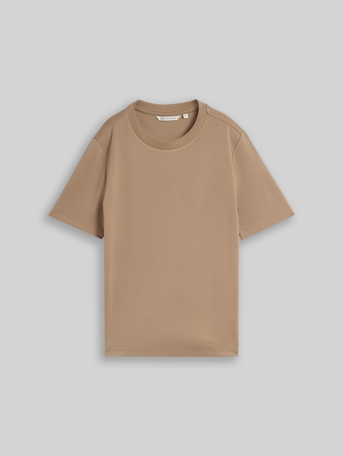Loose Fit T-Shirt von Denim Female, Mink Beige