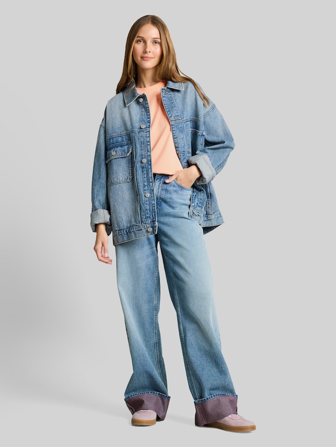 Loose Fit T-shirt door Denim Female, Orange Parfait
