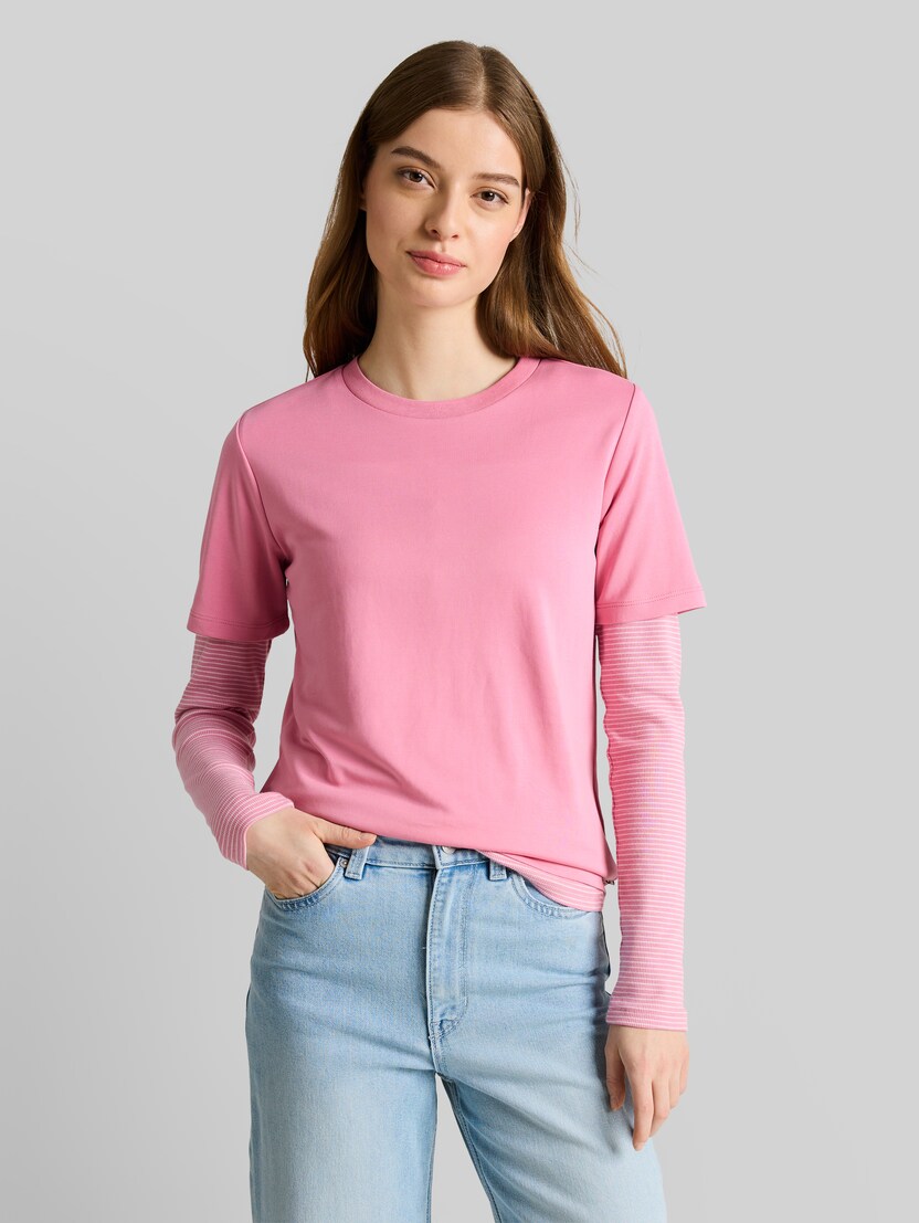 Loose Fit T-Shirt von Denim Female, Soft Blush Rose