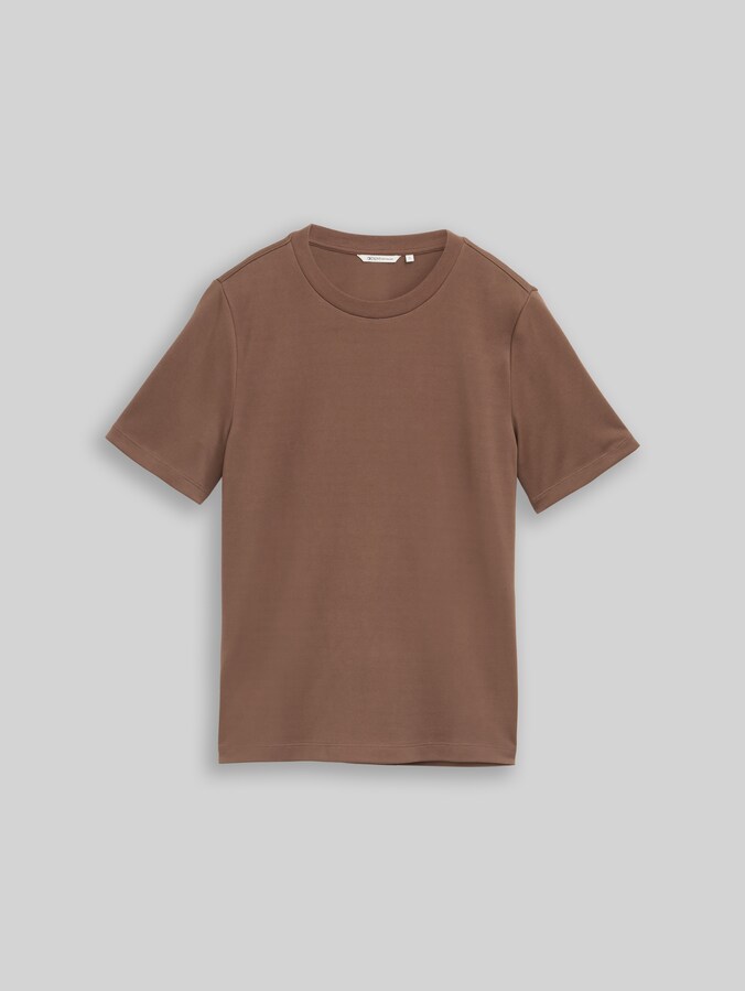 T-shirt coupe ample par Denim Female, coffee brown