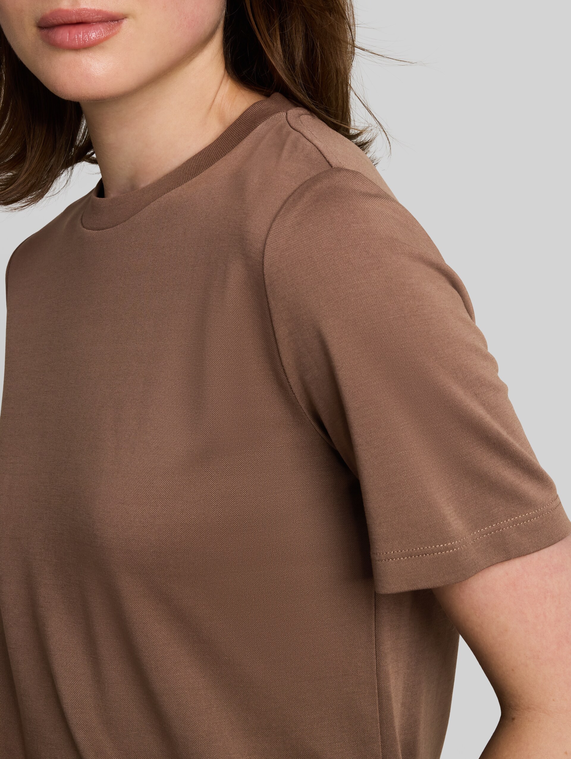 T-shirt coupe ample - coffee brown - Vue détaillée du modèle