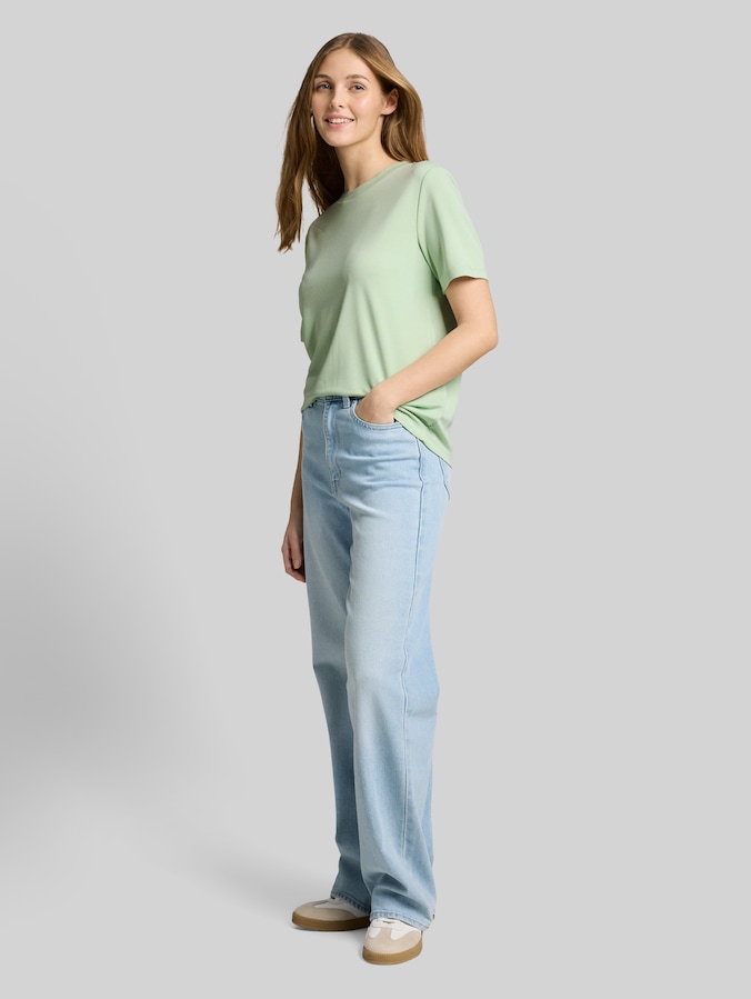 Loose Fit T-shirt door Denim Female, light matcha green