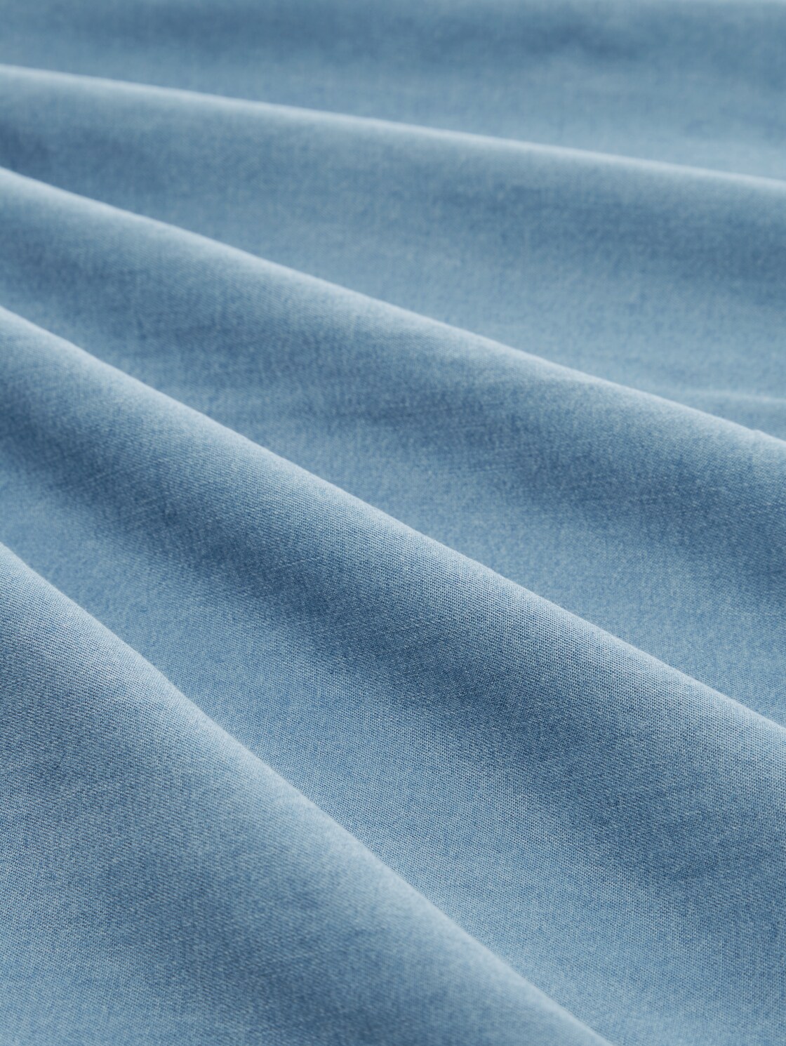 Bluse mit TENCEL™ Lyocell - Clean Mid Stone Blue Denim - Material-Ansicht