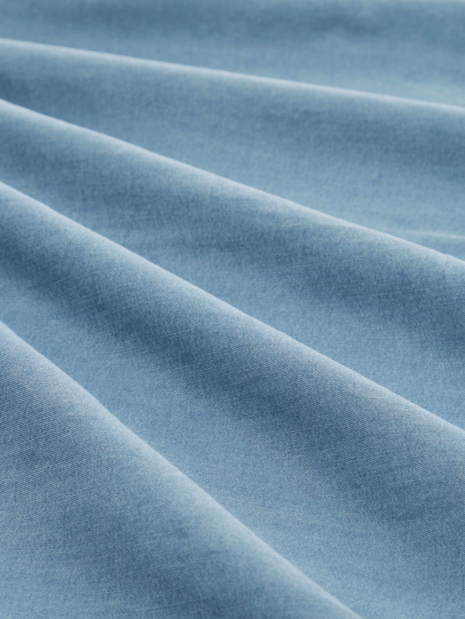 Bluse mit TENCEL™ Lyocell - Clean Mid Stone Blue Denim - Material-Ansicht