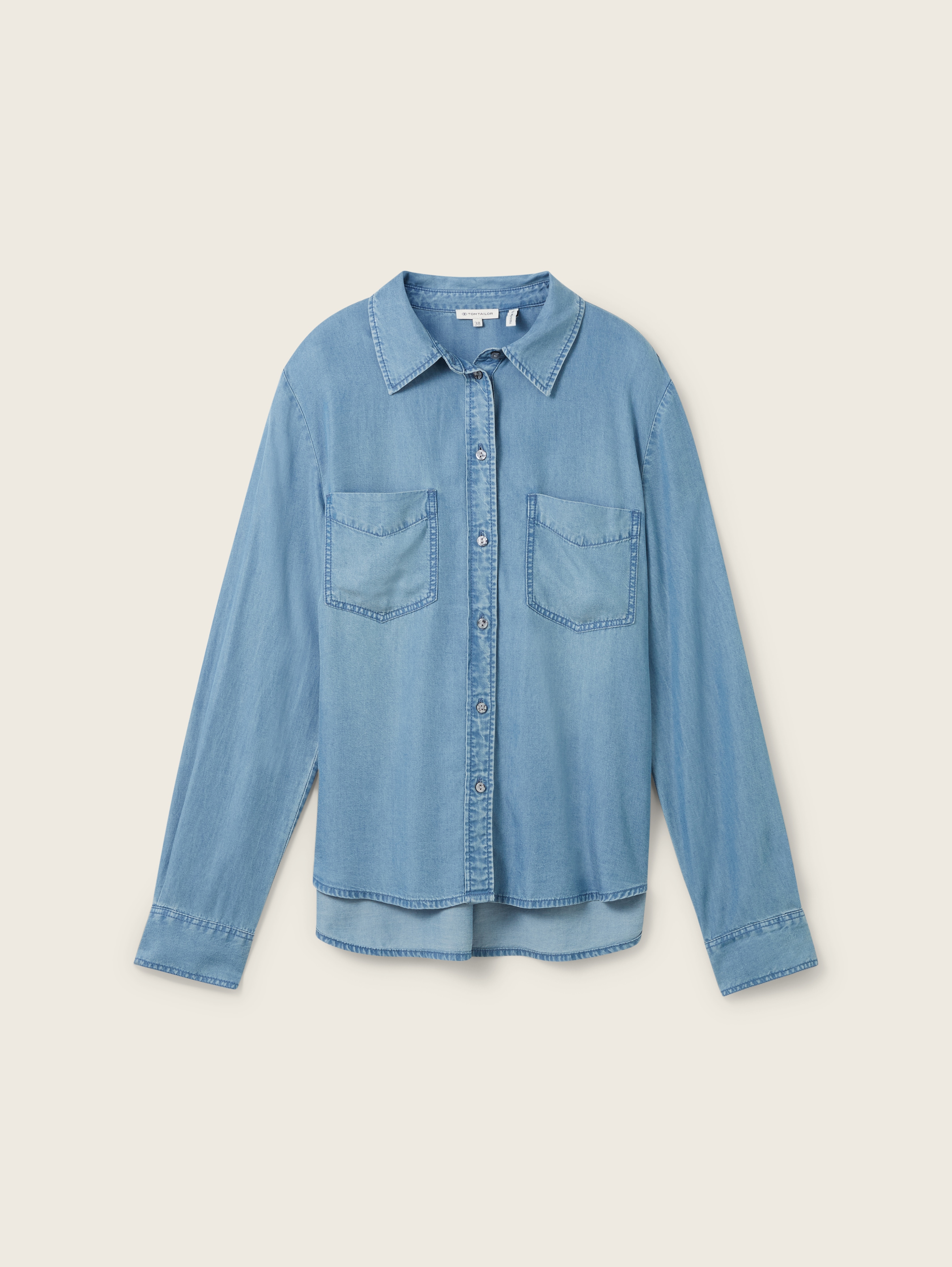 Blouse with breast pockets by Tom Tailor