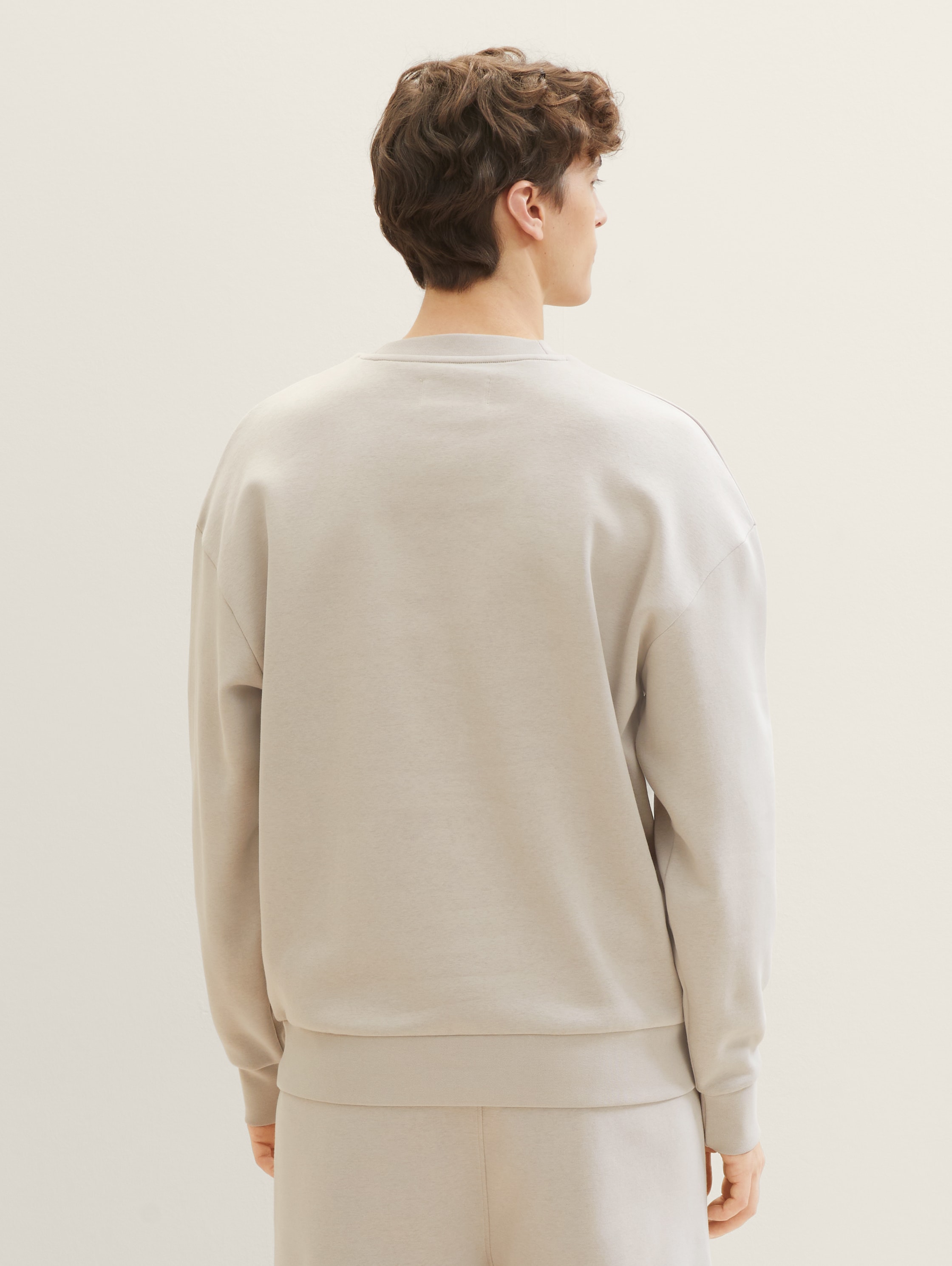 Relaxed Sweatshirt - light dove grey - Auschnitt Model-Rückansicht
