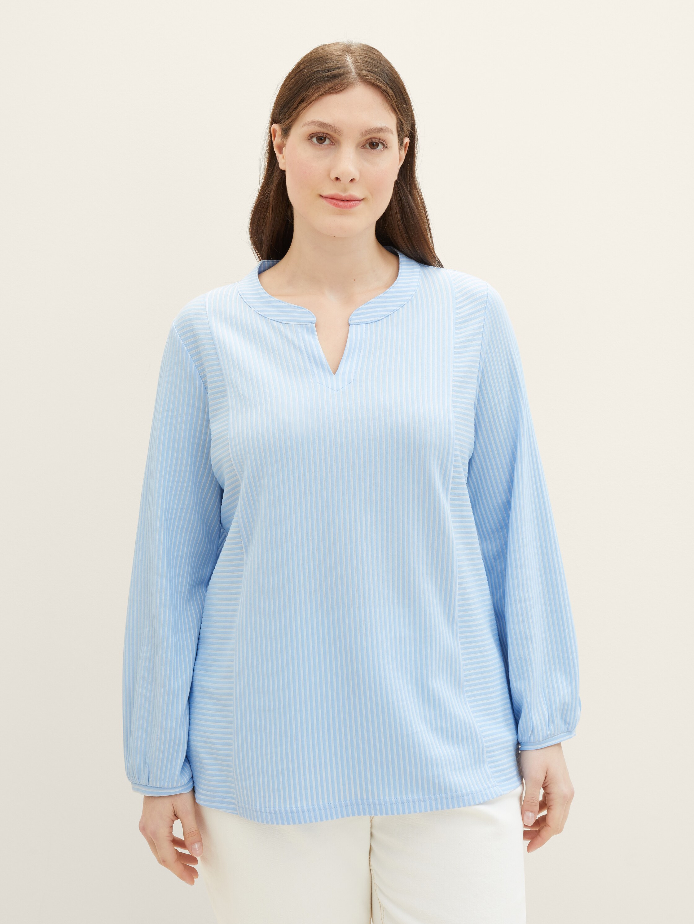 Plus Size - Blusenshirt mit Streifenmuster - 3