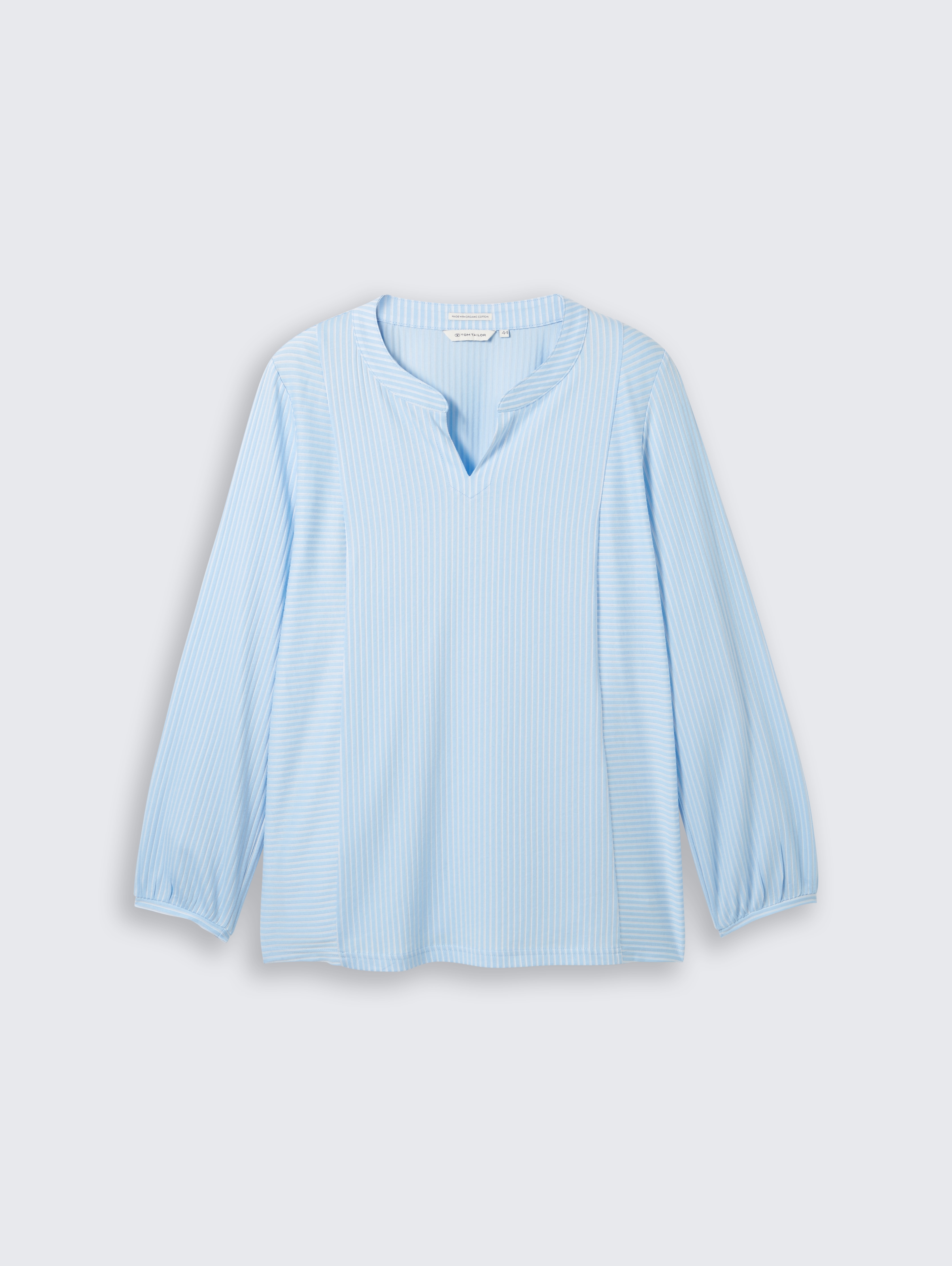 Plus Size - Blusenshirt mit Streifenmuster von Women Plus Size, blue white thin stripe