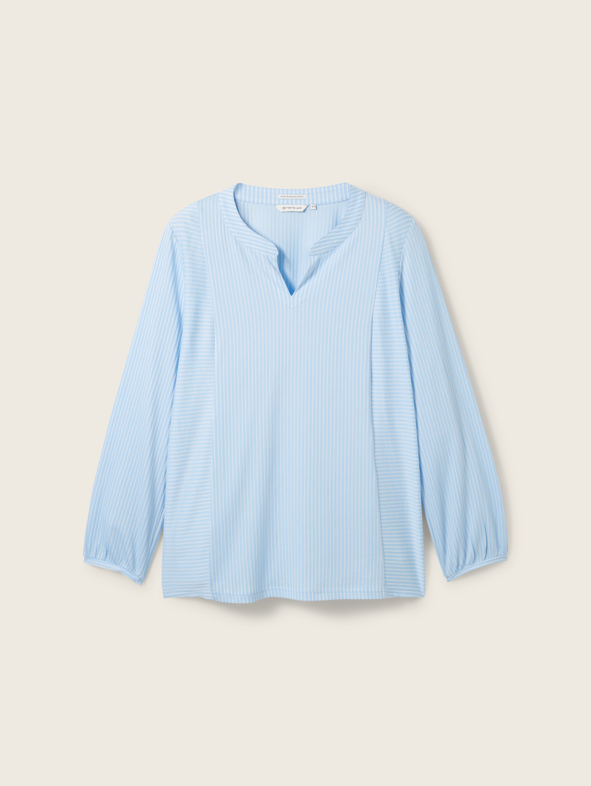 Plus Size - Blusenshirt mit Streifenmuster - blau - Produktansicht