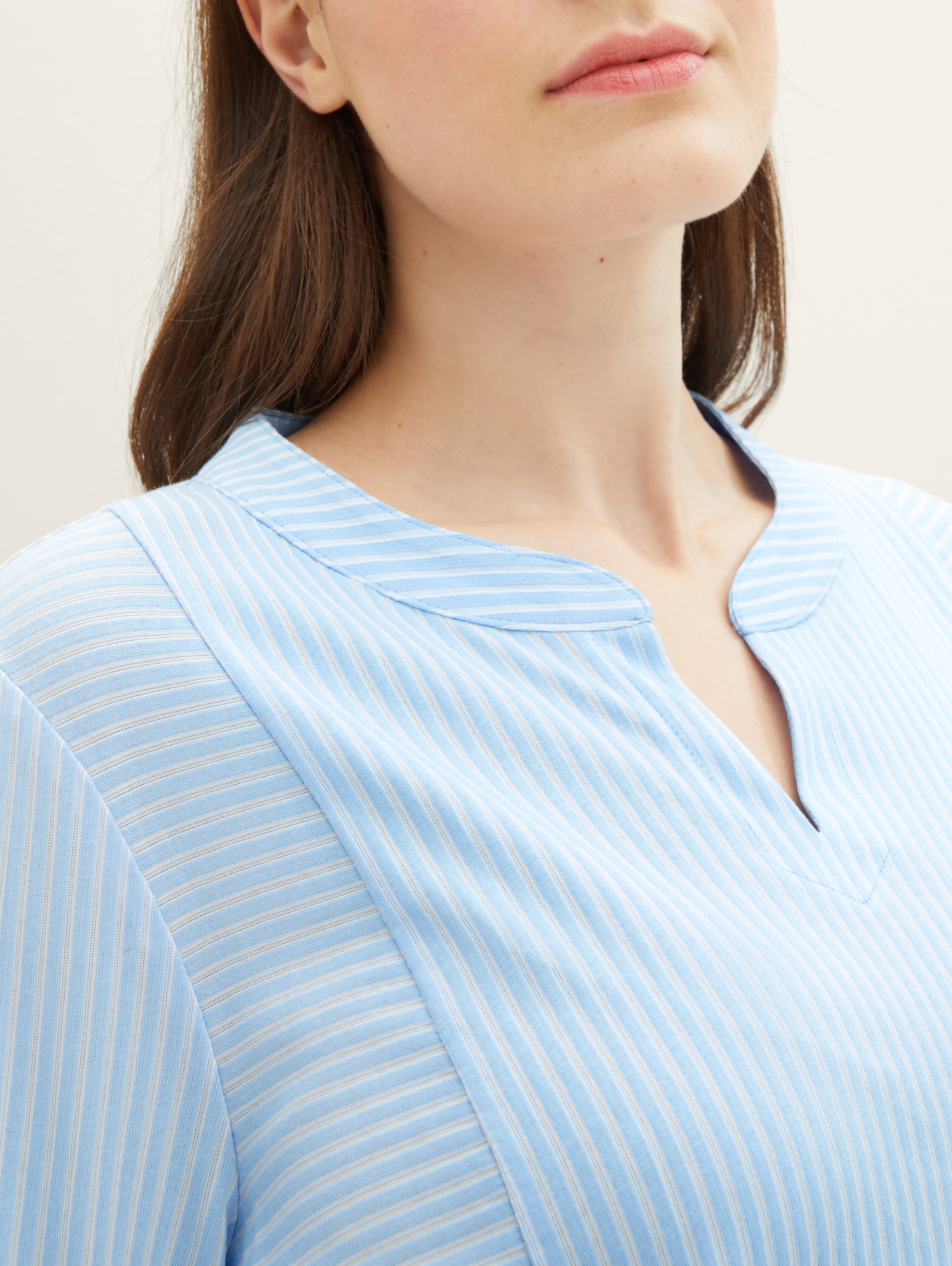 Plus Size - Blusenshirt mit Streifenmuster - 6