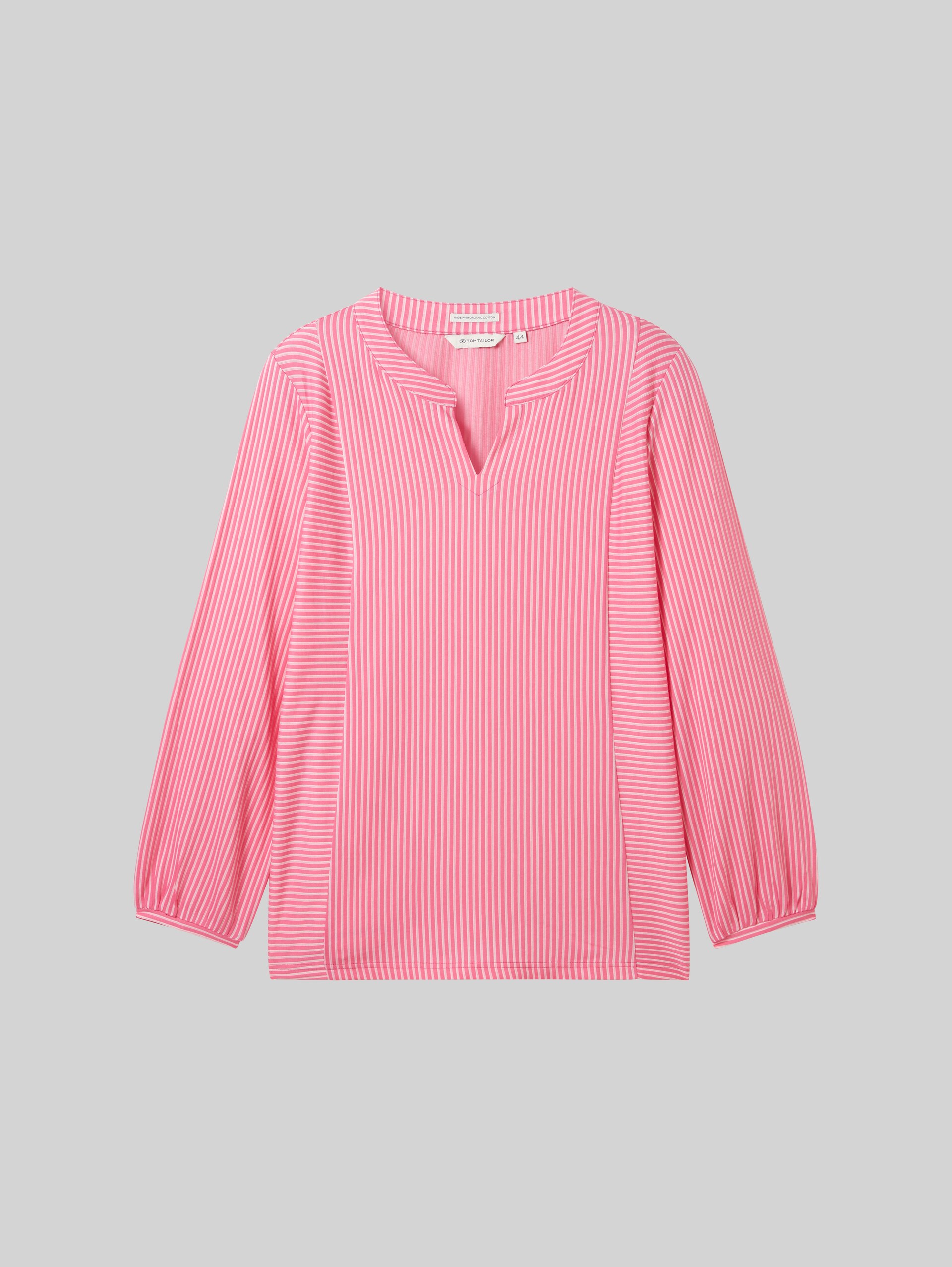 Plus Size - Chemise à rayures - pink thin stripe - Vue de face du produit