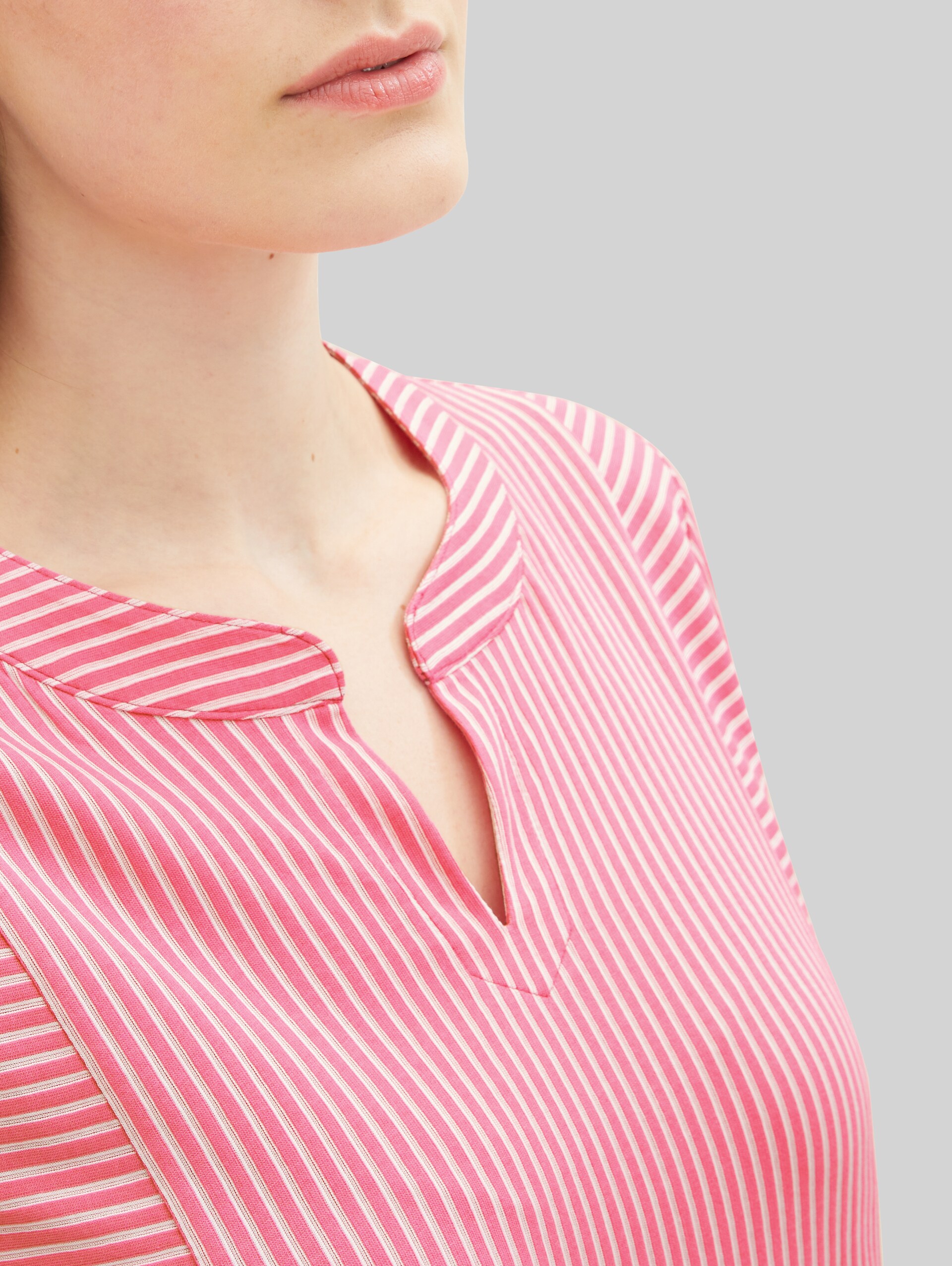 Plus Size - Chemise à rayures - pink thin stripe - Vue détaillée du modèle