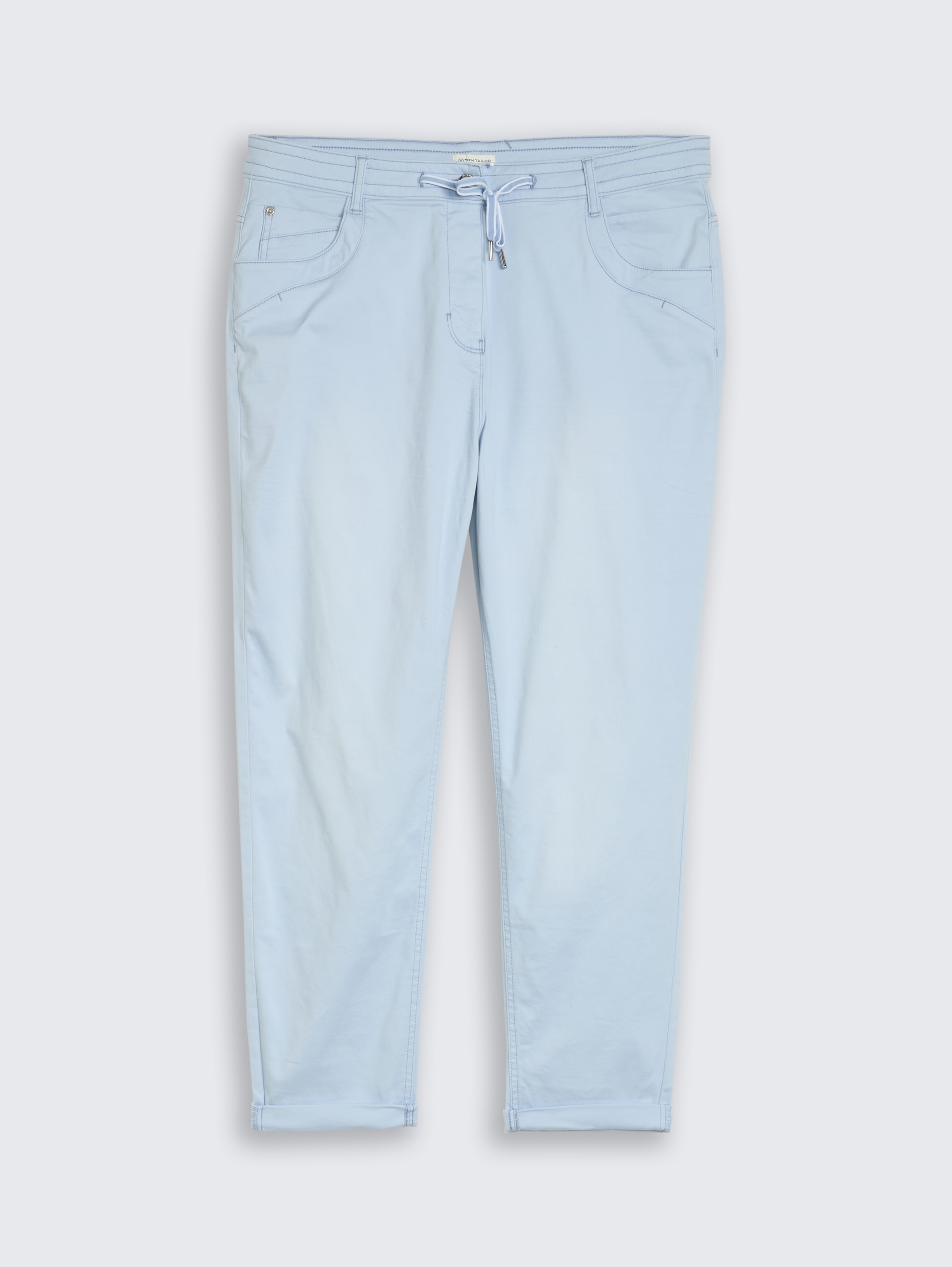 Plus Size - Cropped Slim Hose - Kentucky Blue - Vorder-Produkt-Ansicht
