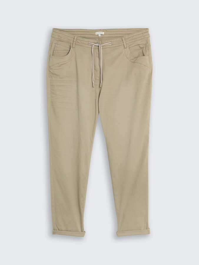 Plus Size - Cropped Slim Hose von Women Plus Size, Silver Olive