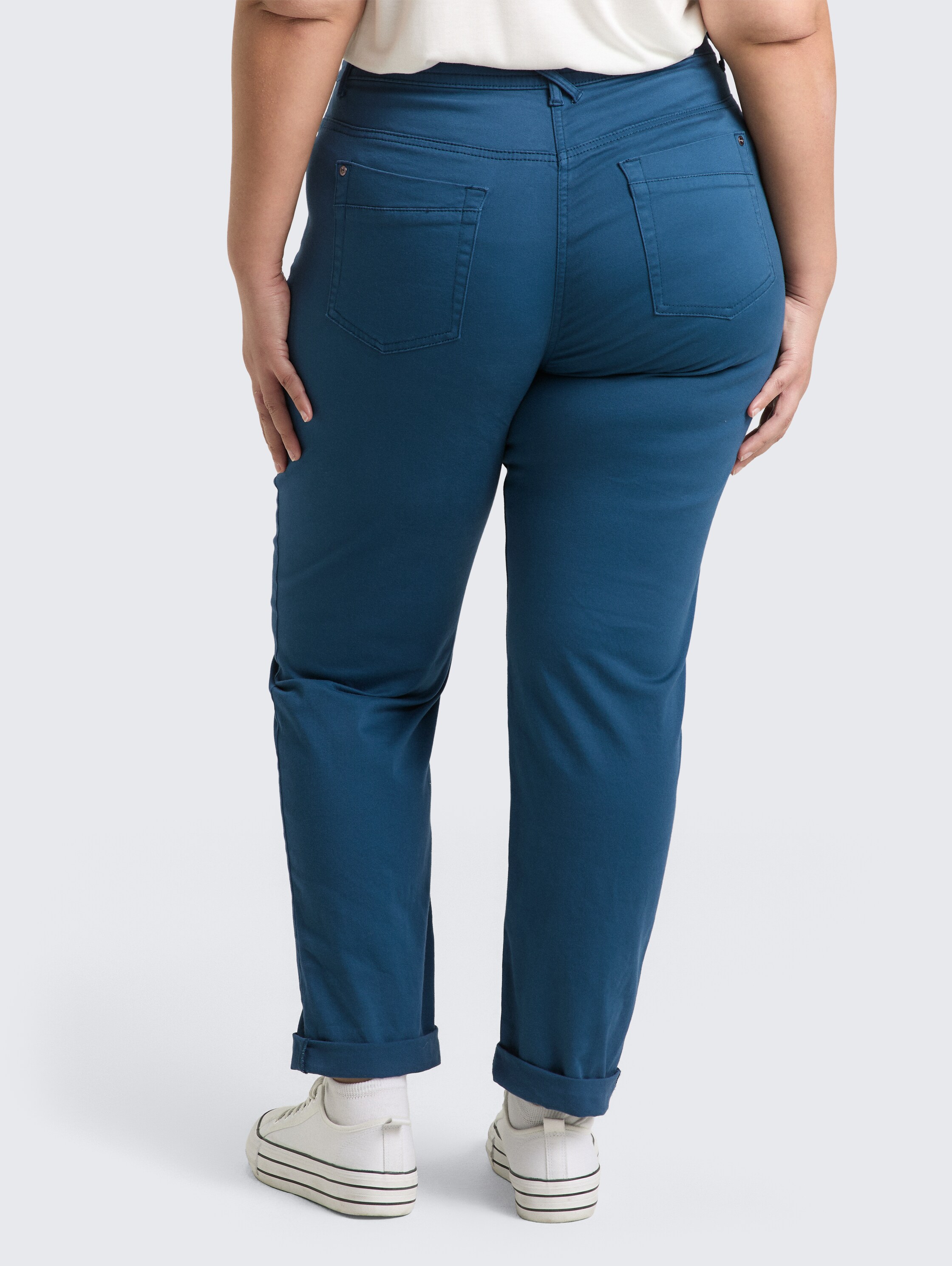 Plus Size - Cropped slim trousers - dark_petrol_1 - 