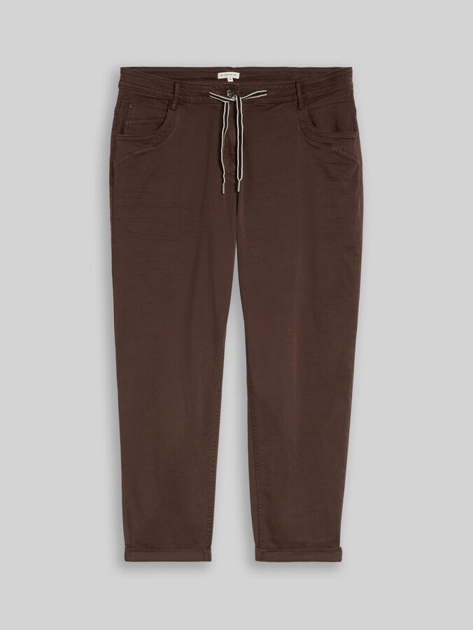 Plus Size - Cropped slim-fit broek door Women Plus Size, java dark brown