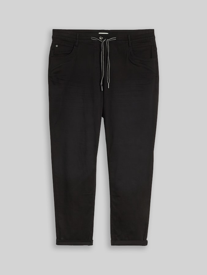 Plus Size - Cropped Slim Hose von Women Plus Size, deep black