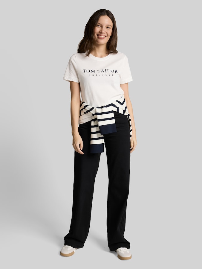 T-shirt met geborduurd logo door Women, off white