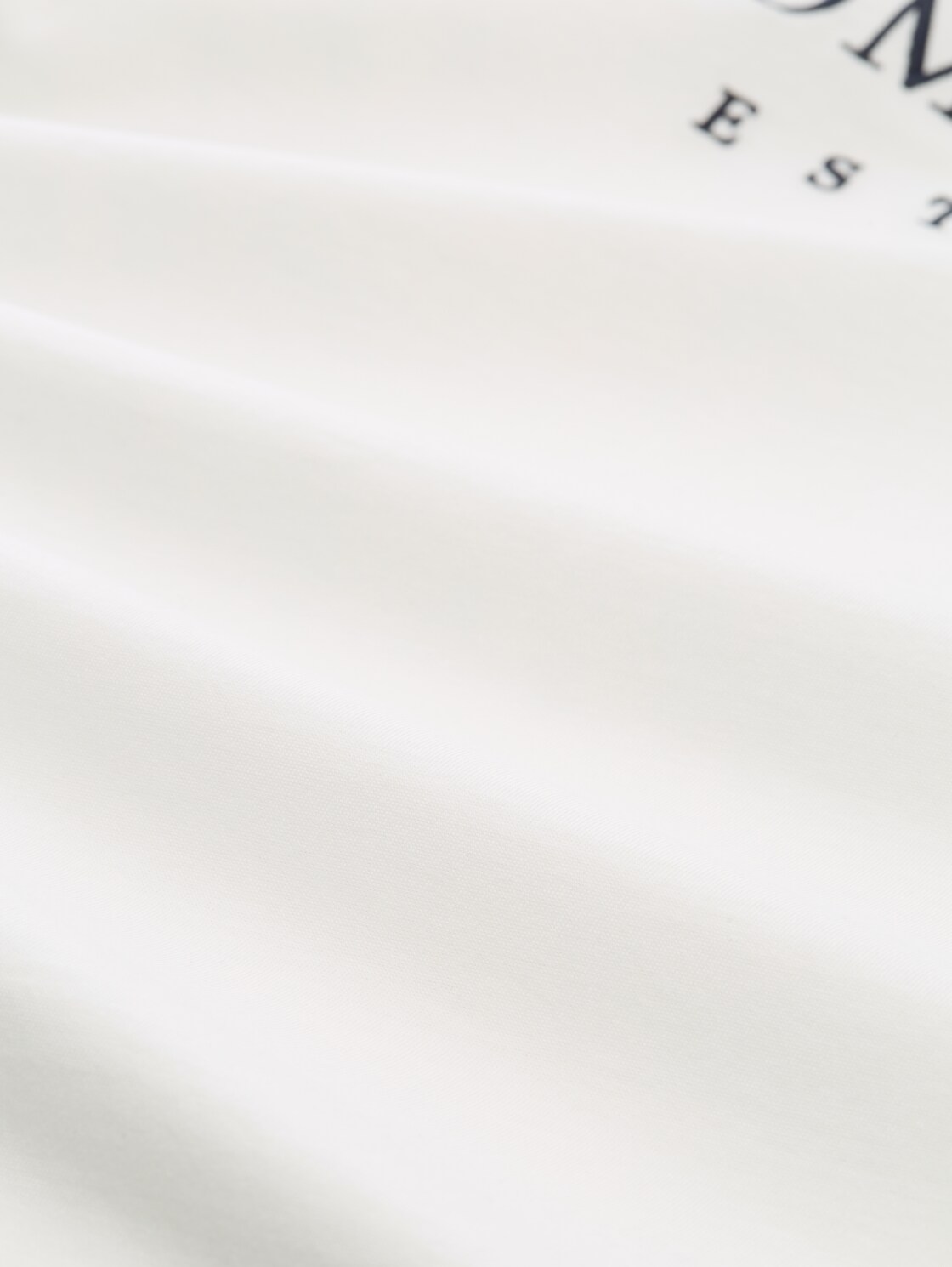 T-Shirt mit Logo-Stickerei - off white - Material-Ansicht