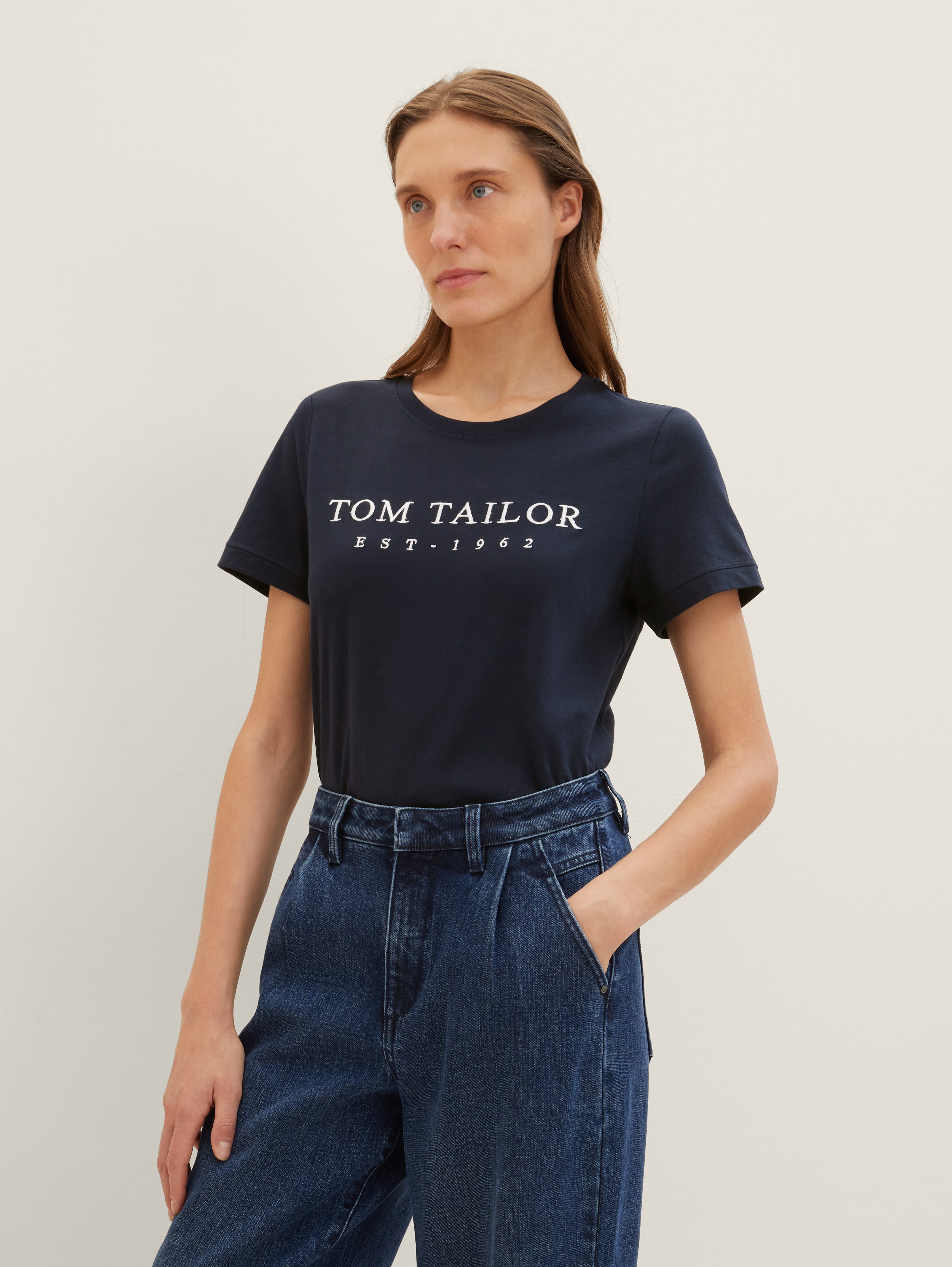 T-Shirt mit Logo-Stickerei von Women, sky captain blue