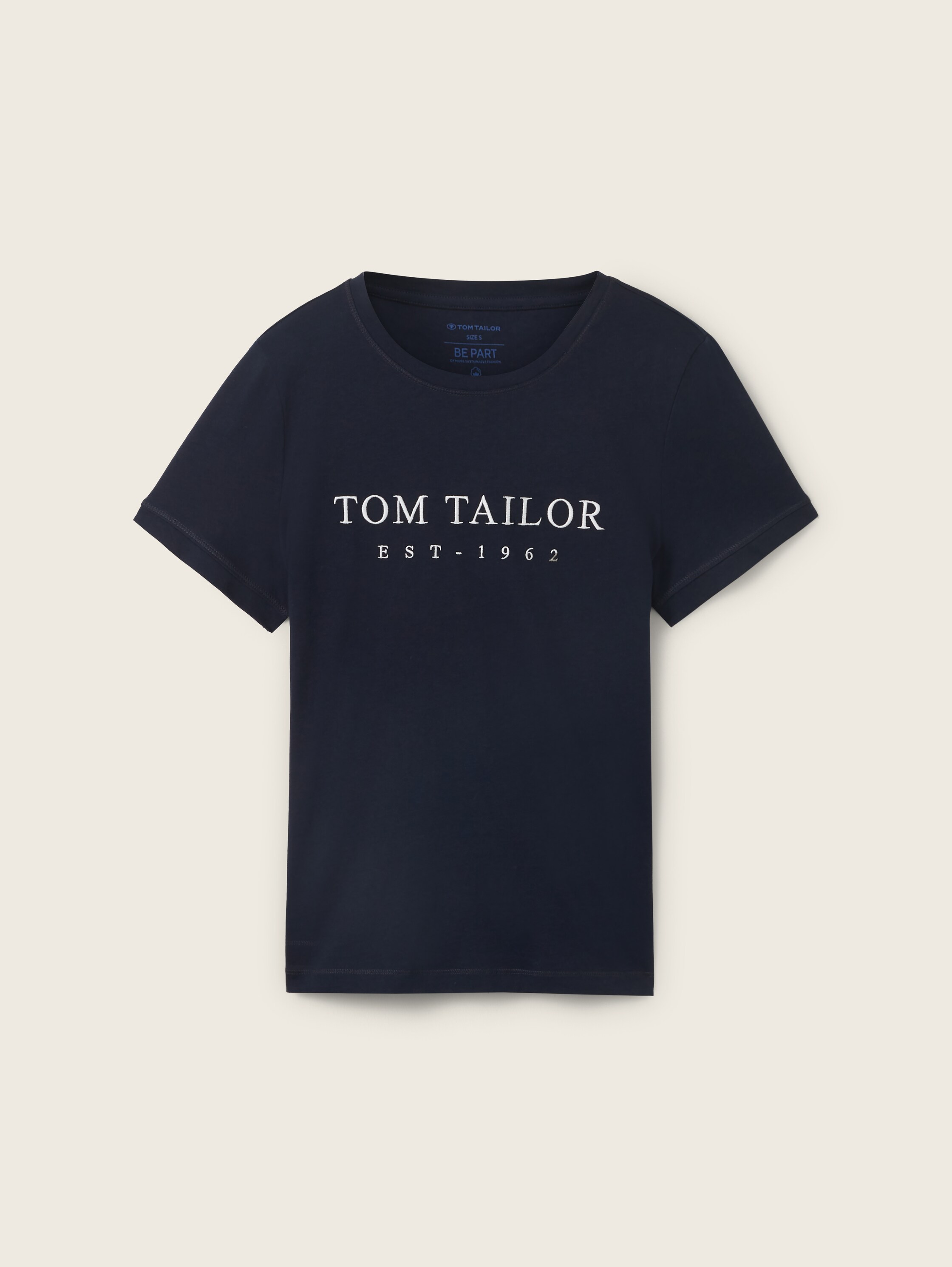 T-shirt met geborduurd logo - sky captain blue - Product vooraanzicht