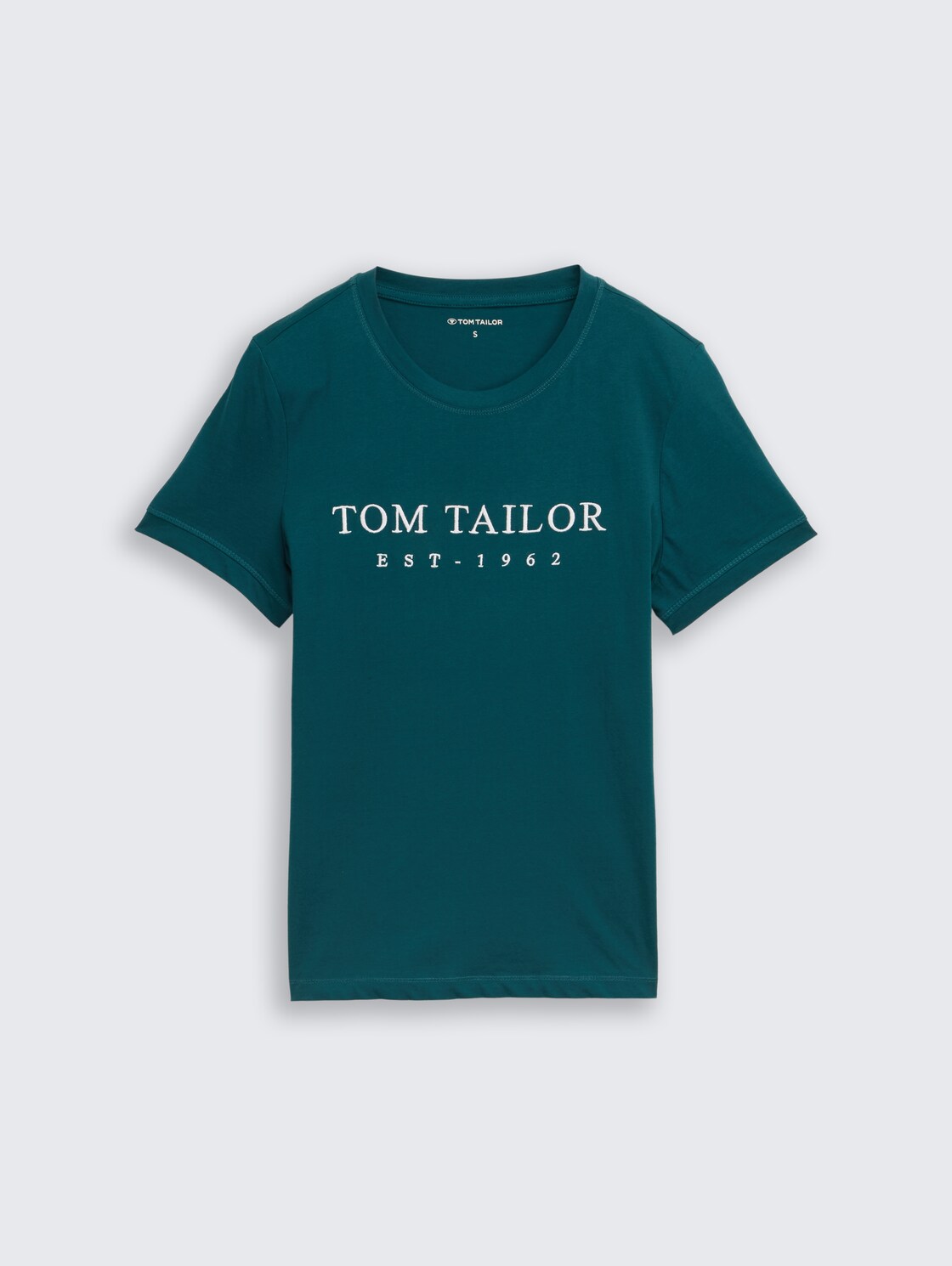 T-Shirt mit Logo-Stickerei - Deep Meadow Green - Vorder-Produkt-Ansicht