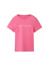 Nicht ausgewählt, T-Shirt mit Logo-Stickerei von Tom Tailor, rosa