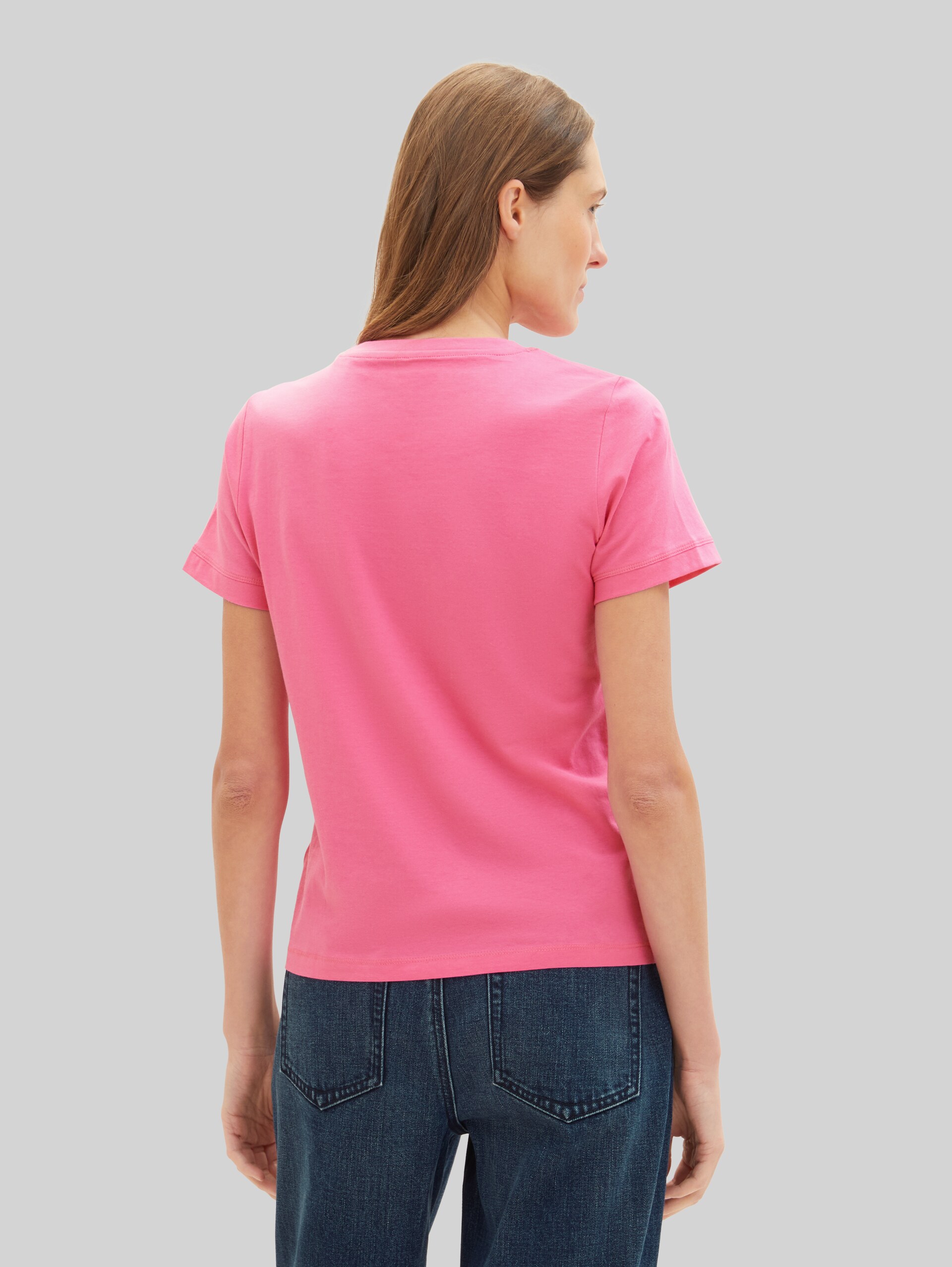 T-shirt avec logo brodé - carmine pink - Découpe Vue arrière du modèle