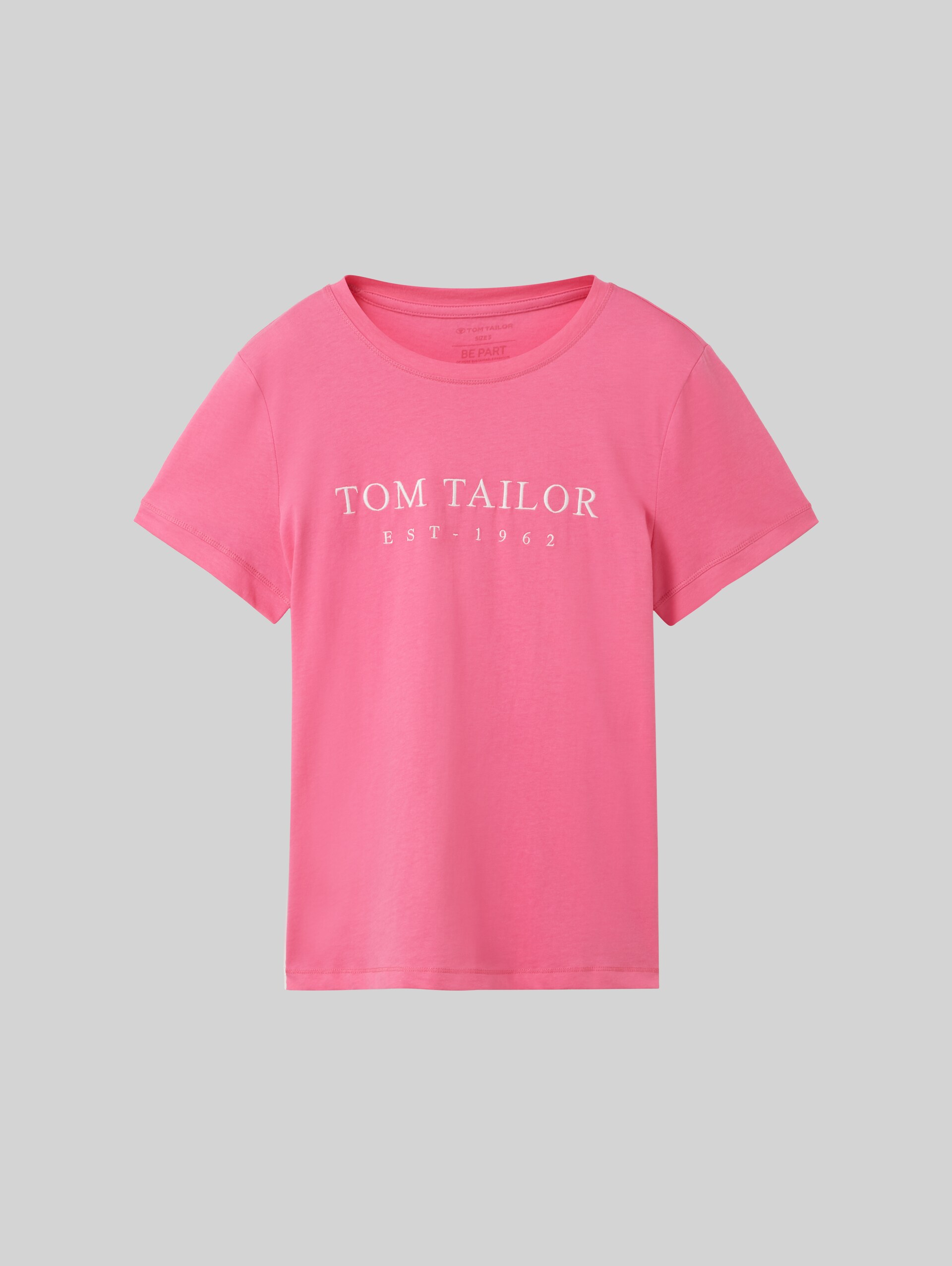 T-shirt avec logo brodé - carmine pink - Vue de face du produit