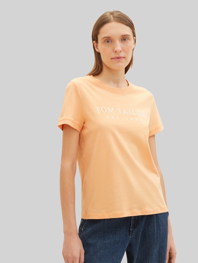 T-shirt avec logo brodé par Women, light coral