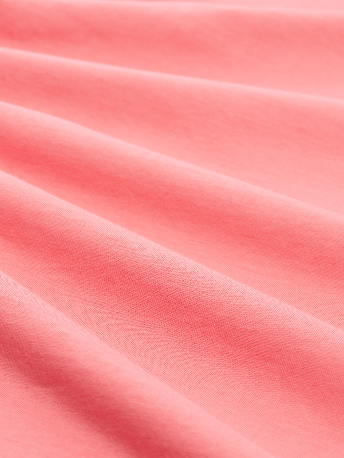 T-Shirt mit Logo-Stickerei - soft coral pink - Material-Ansicht